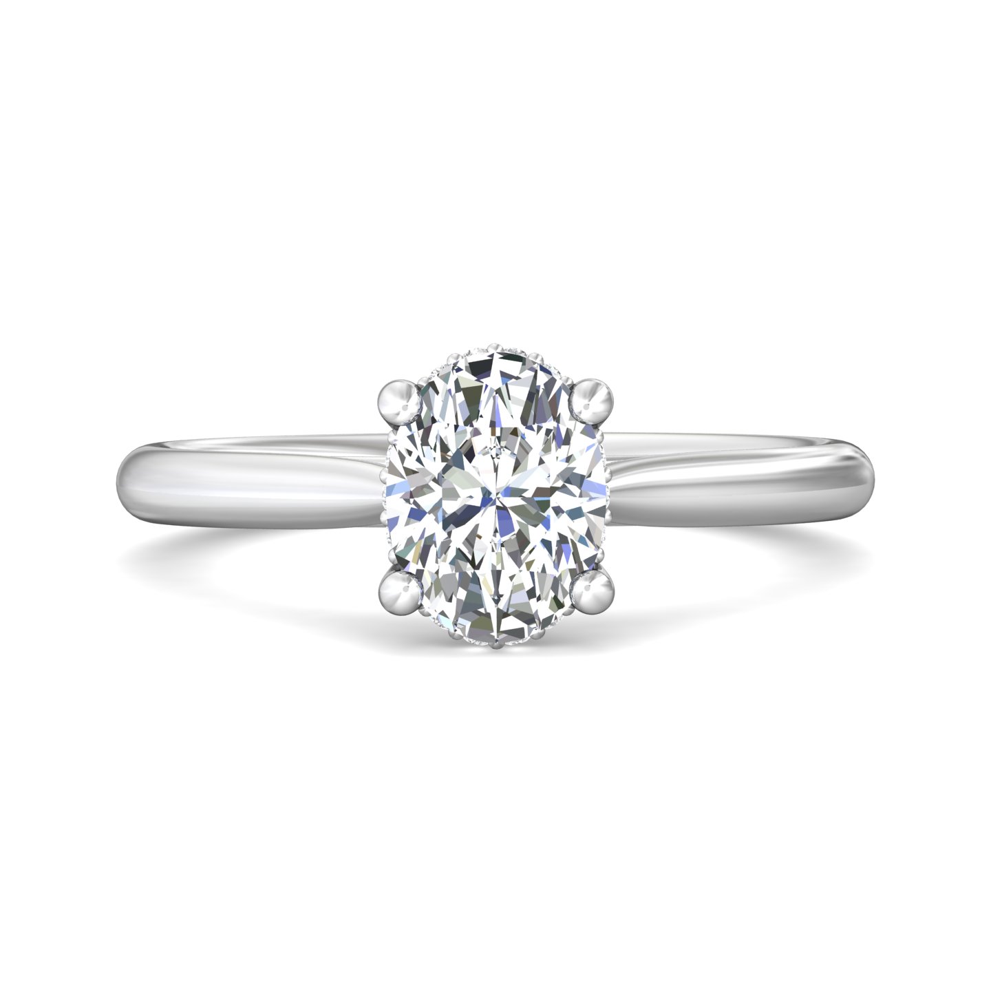 14k yellow and white gold cushion diamond engagement ring