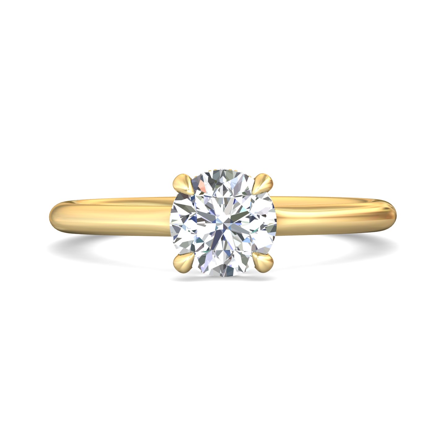 18k yellow gold and platinum cushion diamond engagement ring