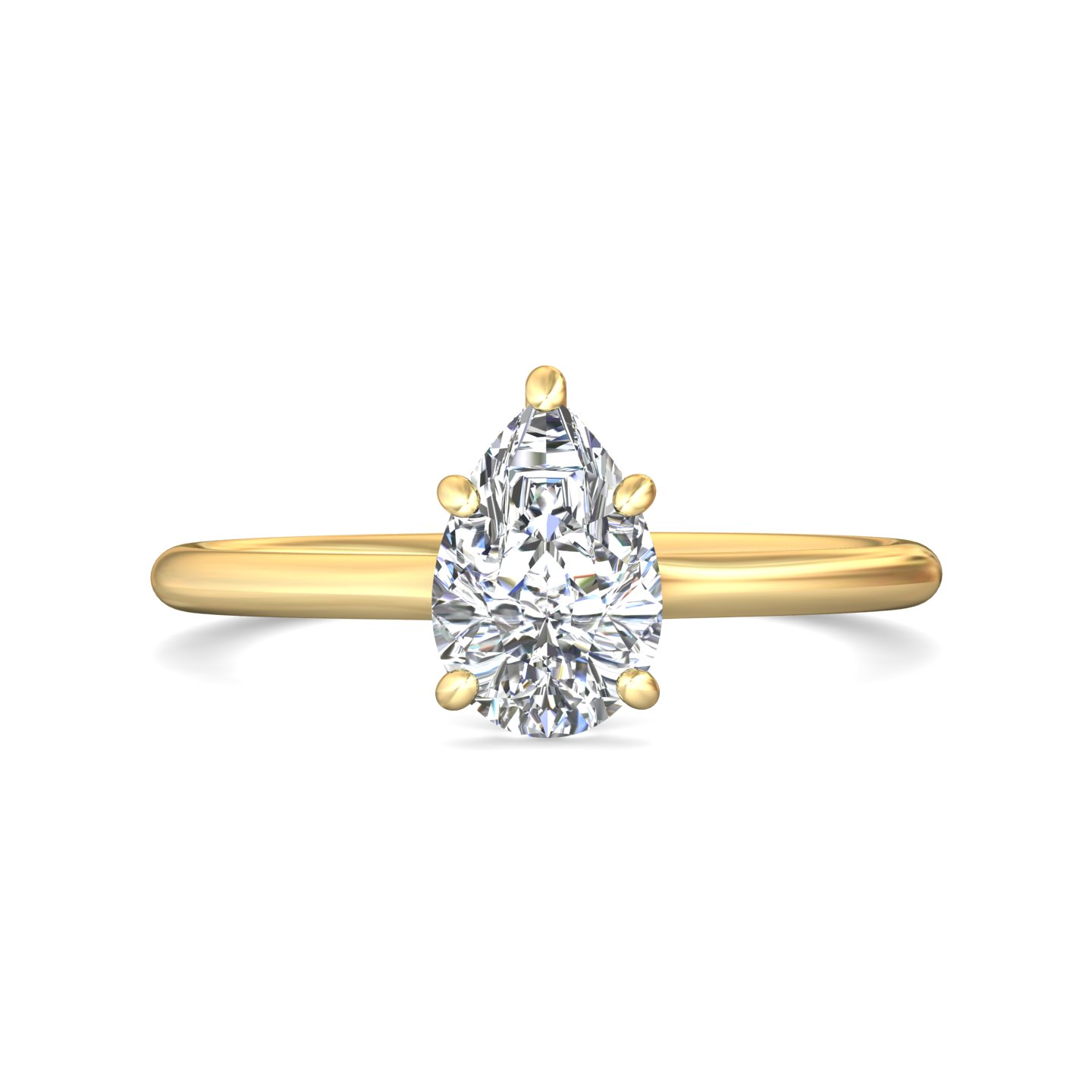 14k yellow and white gold princess diamond engagement ring
