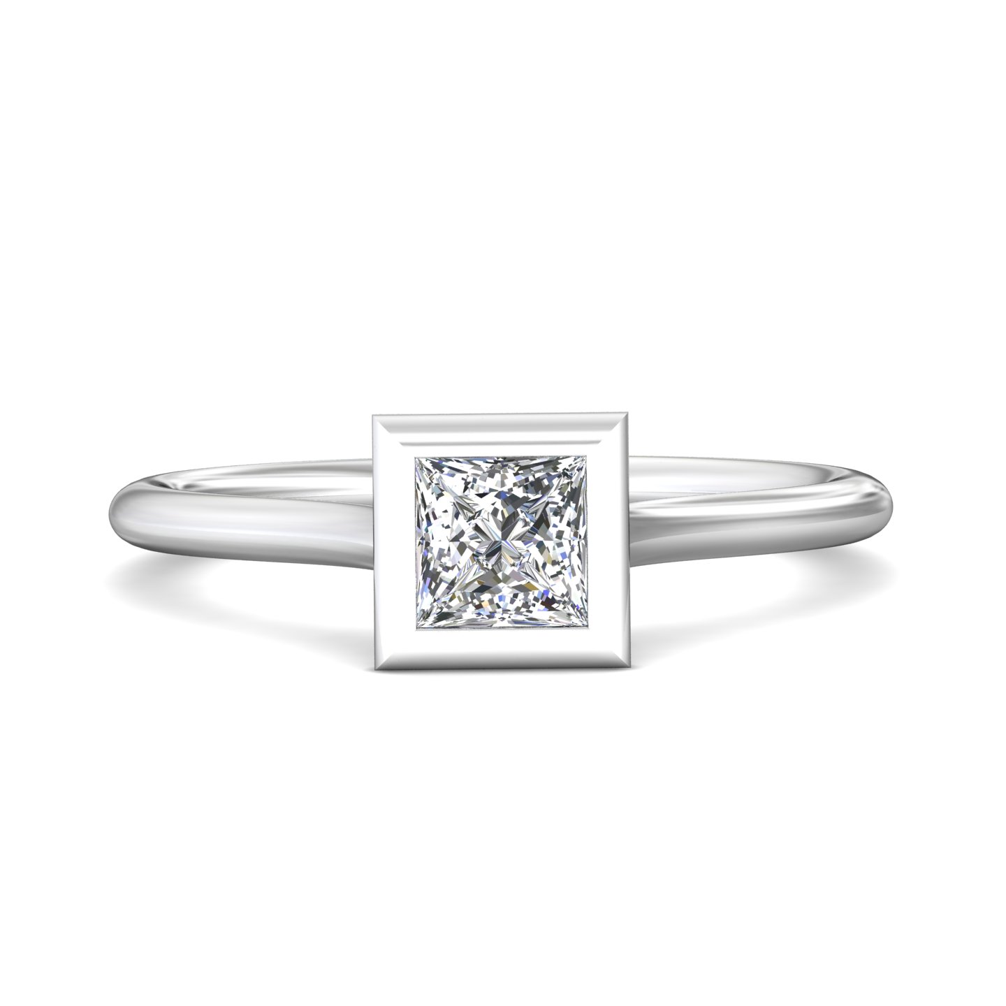 14k yellow and white gold emerald cut diamond engagement ring