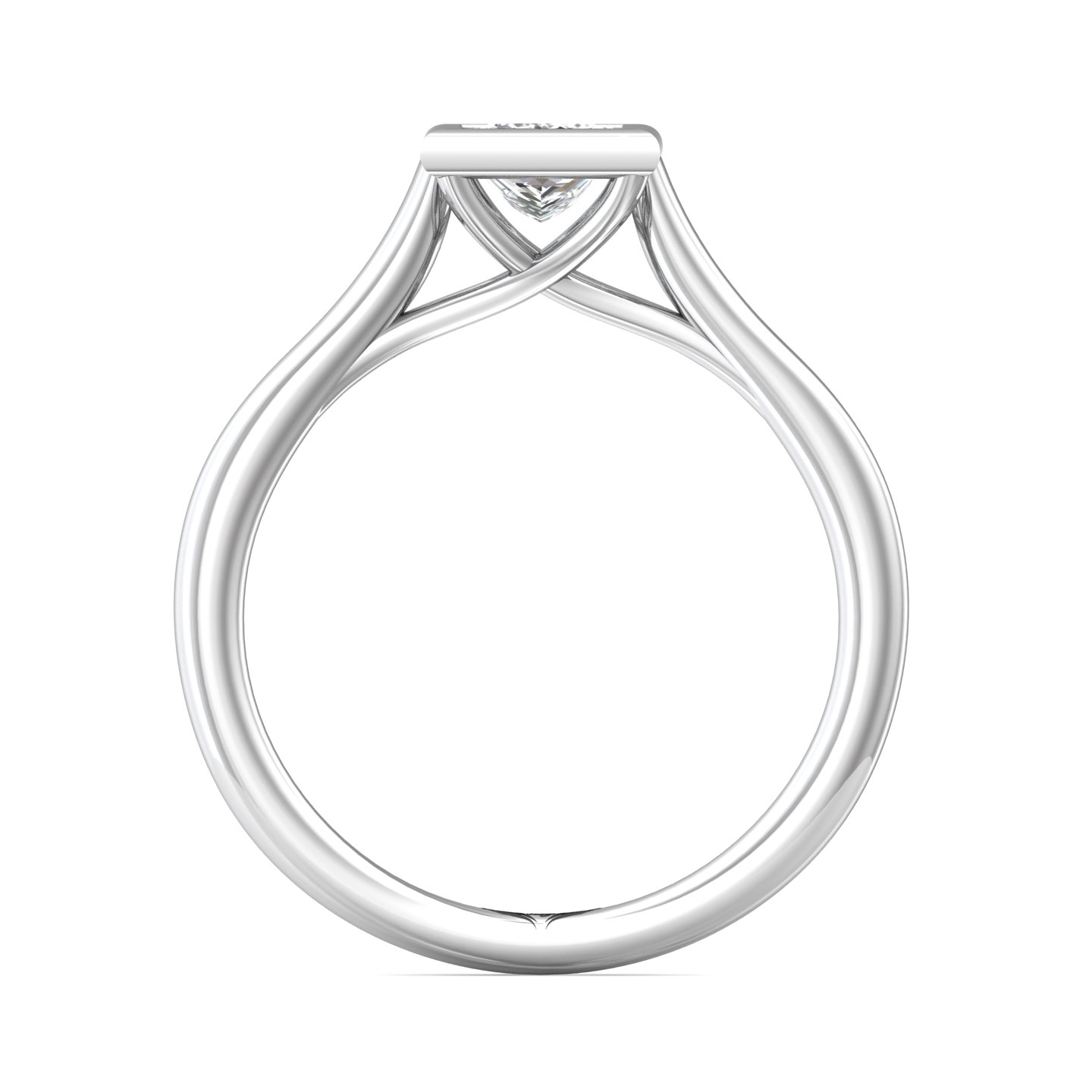 14K White Gold Princess Diamond Engagement Ring