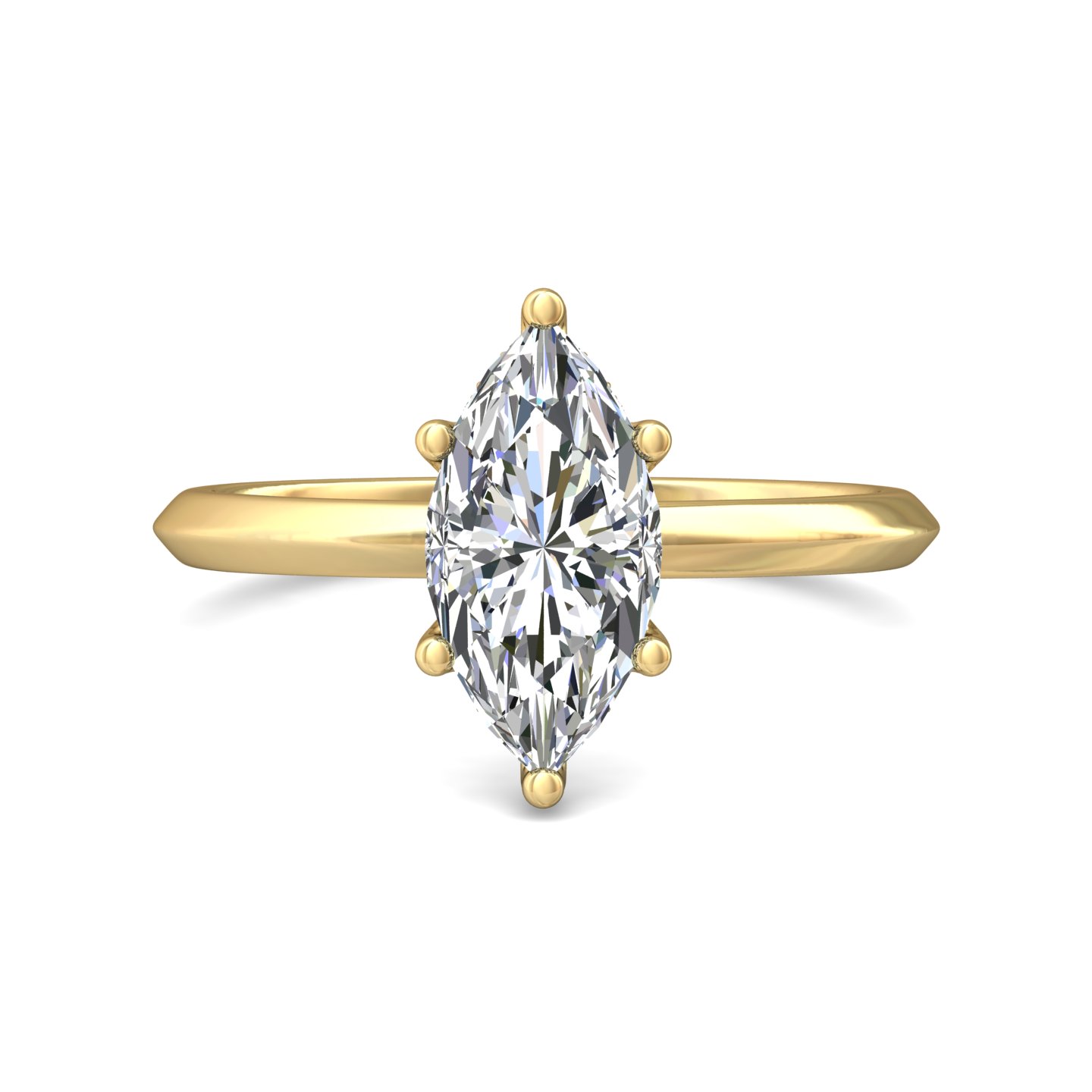 14k yellow and white gold radiant diamond engagement ring
