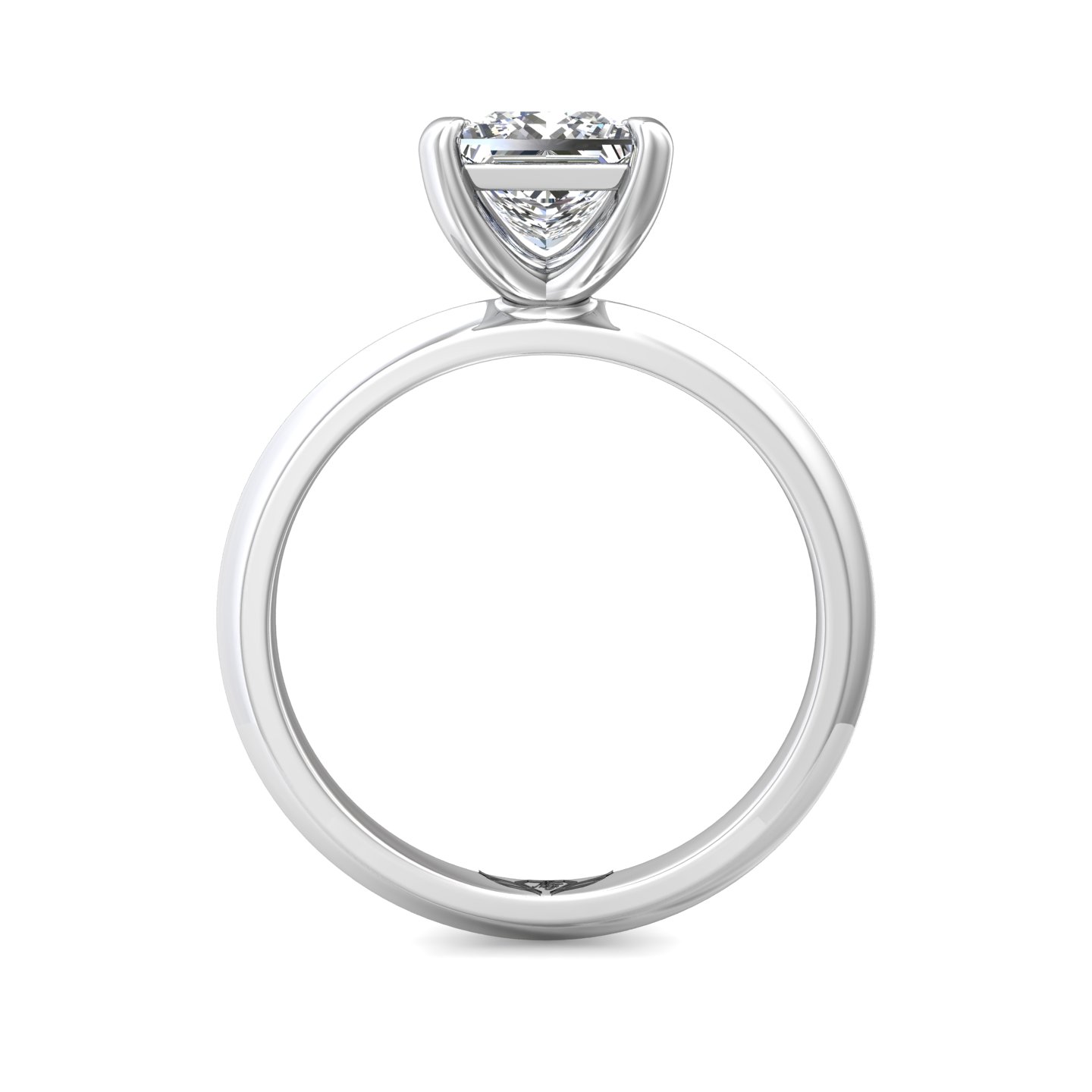 18K White Gold Princess Diamond Engagement Ring