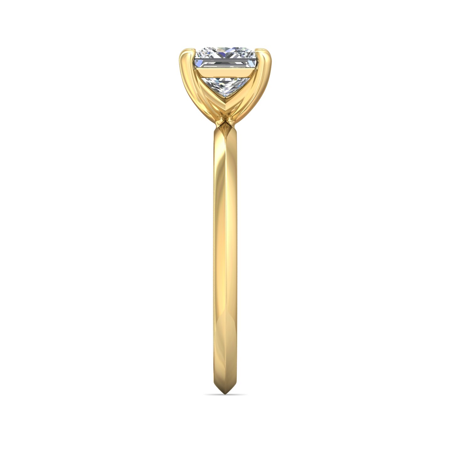 18K Yellow Gold Princess Diamond Engagement Ring