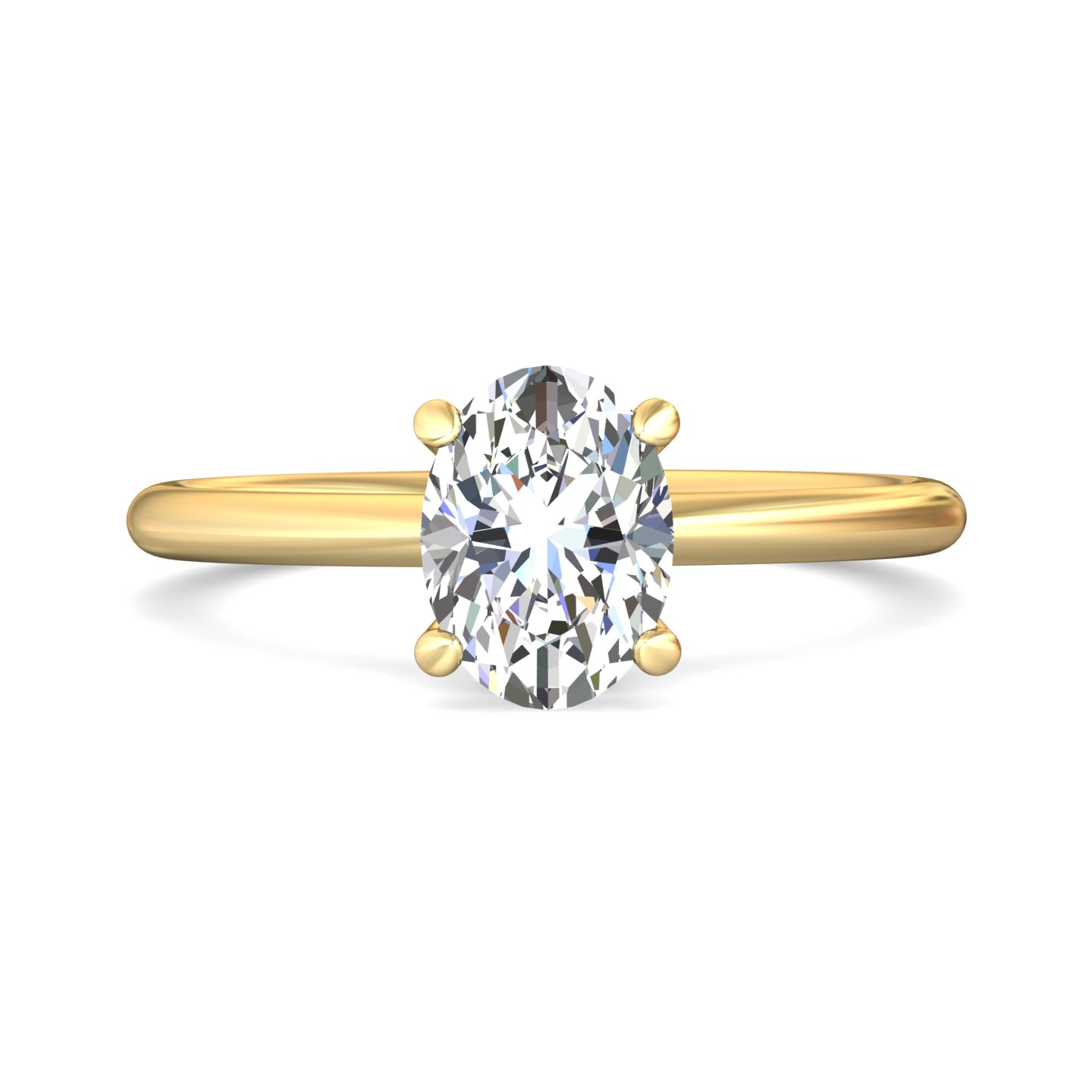 14k rose gold oval diamond engagement ring