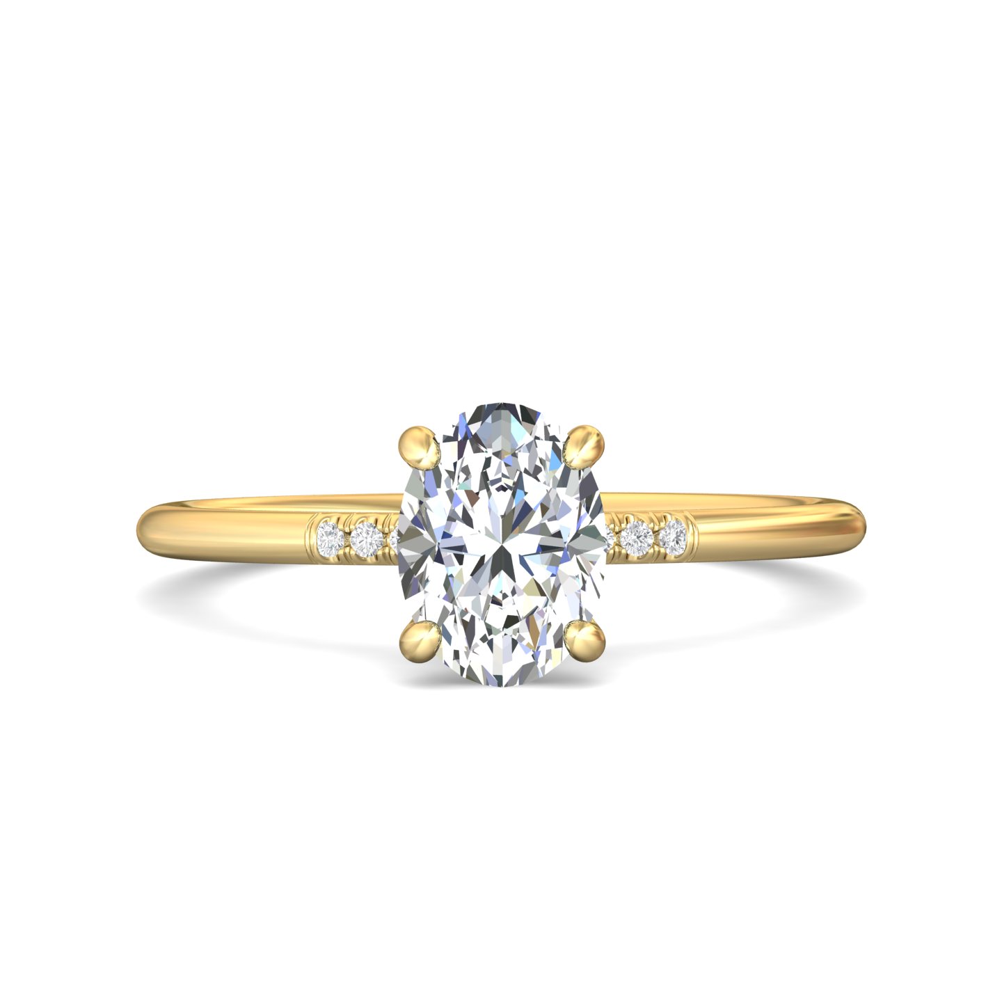 14k rose gold round diamond engagement ring