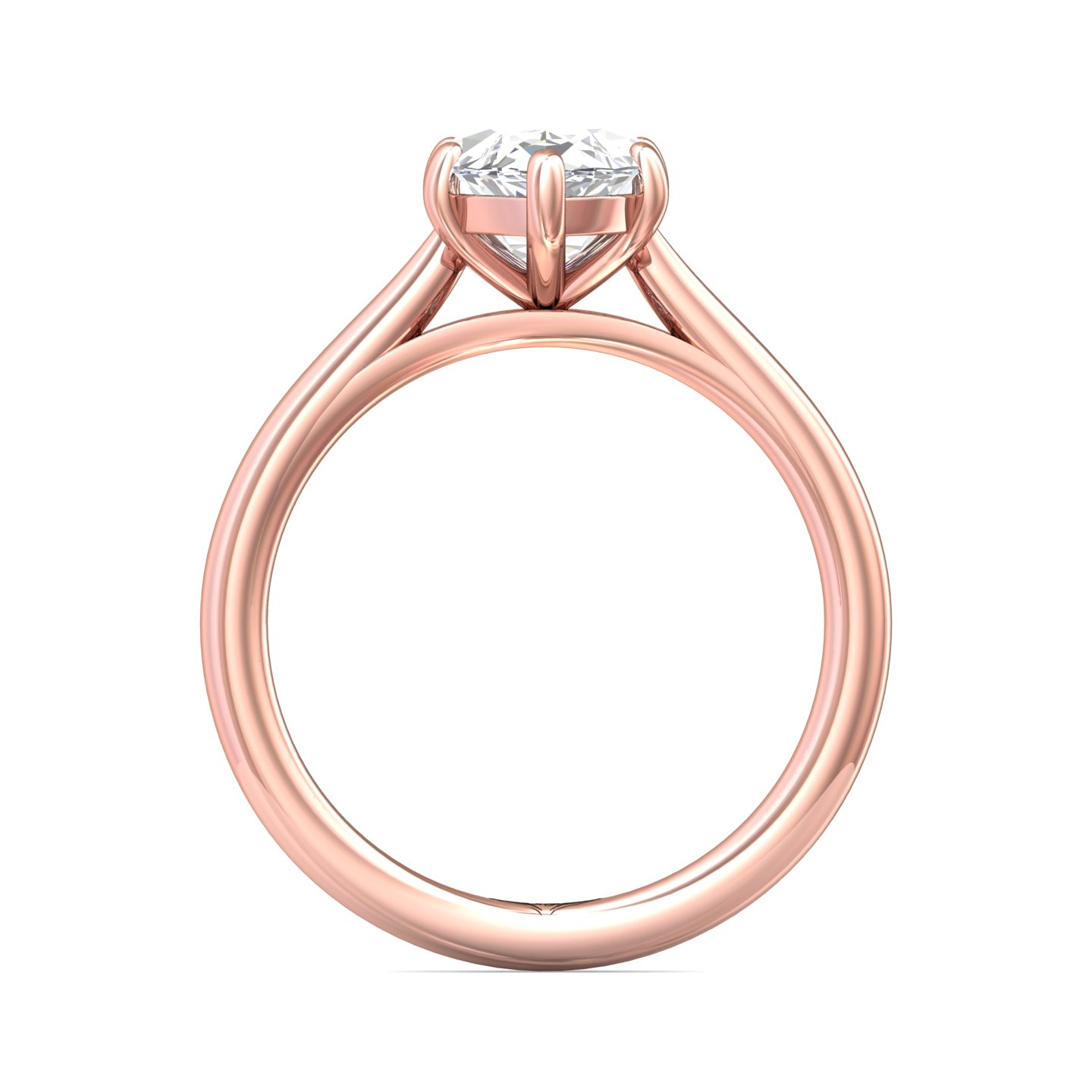 14K Rose Gold Marquise Diamond Engagement Ring