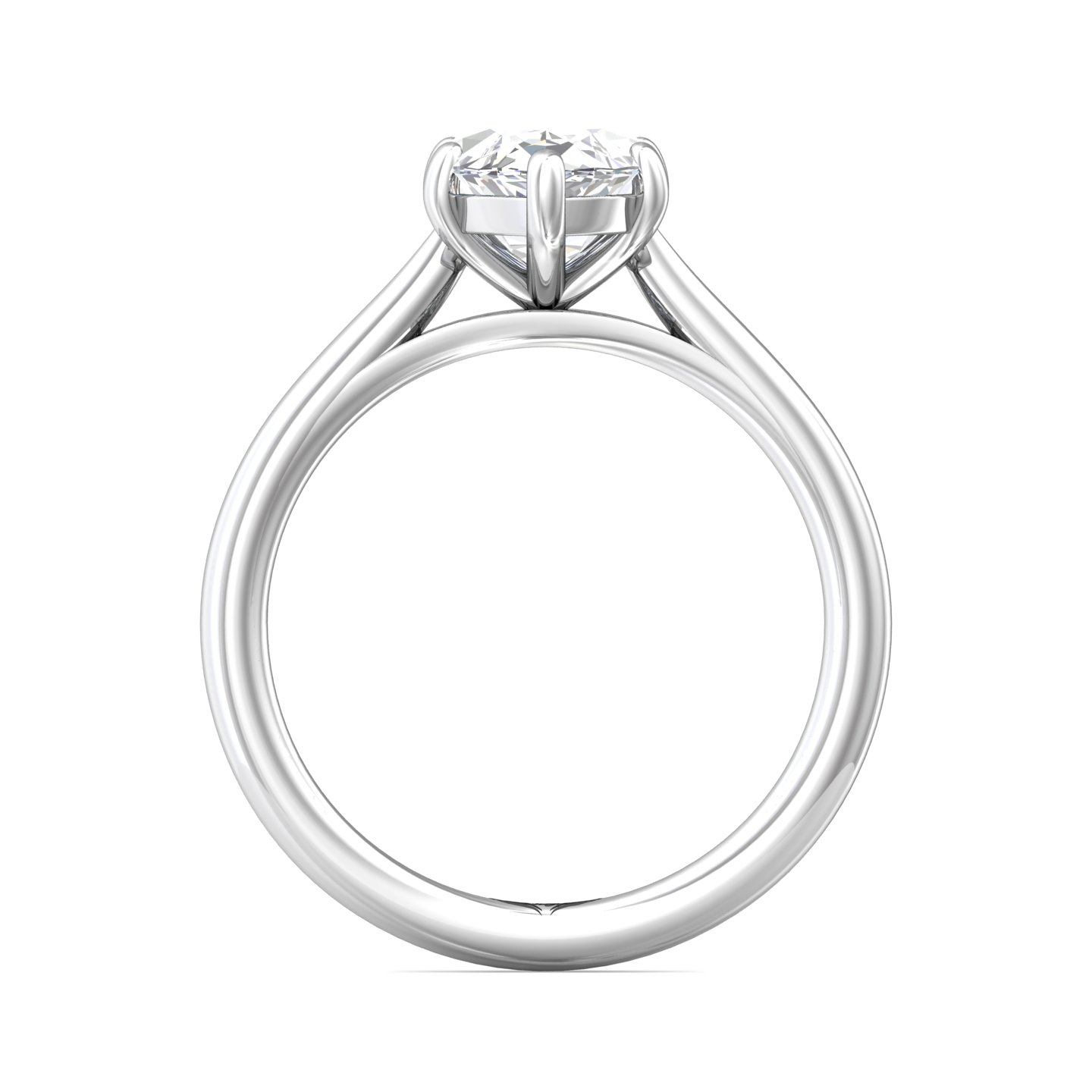 14K White Gold Marquise Diamond Engagement Ring