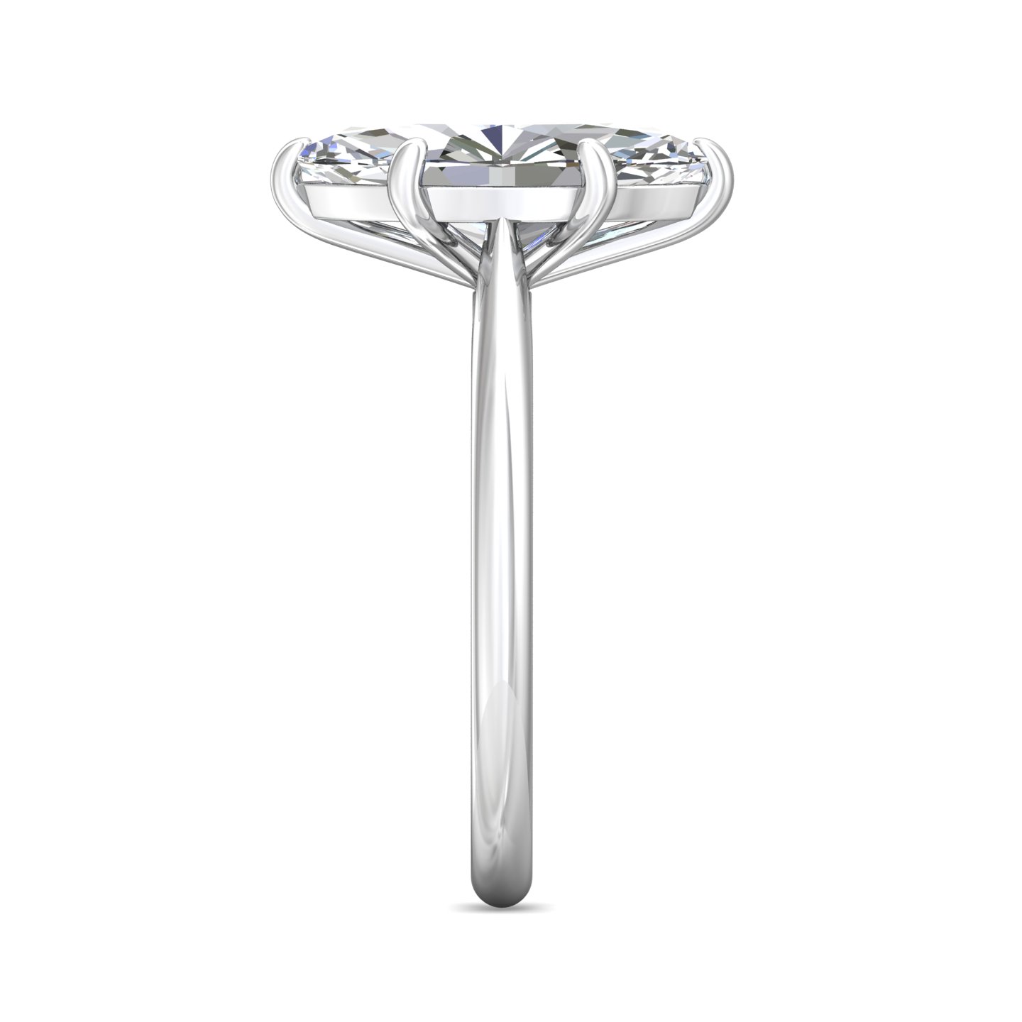 14K White Gold Marquise Diamond Engagement Ring