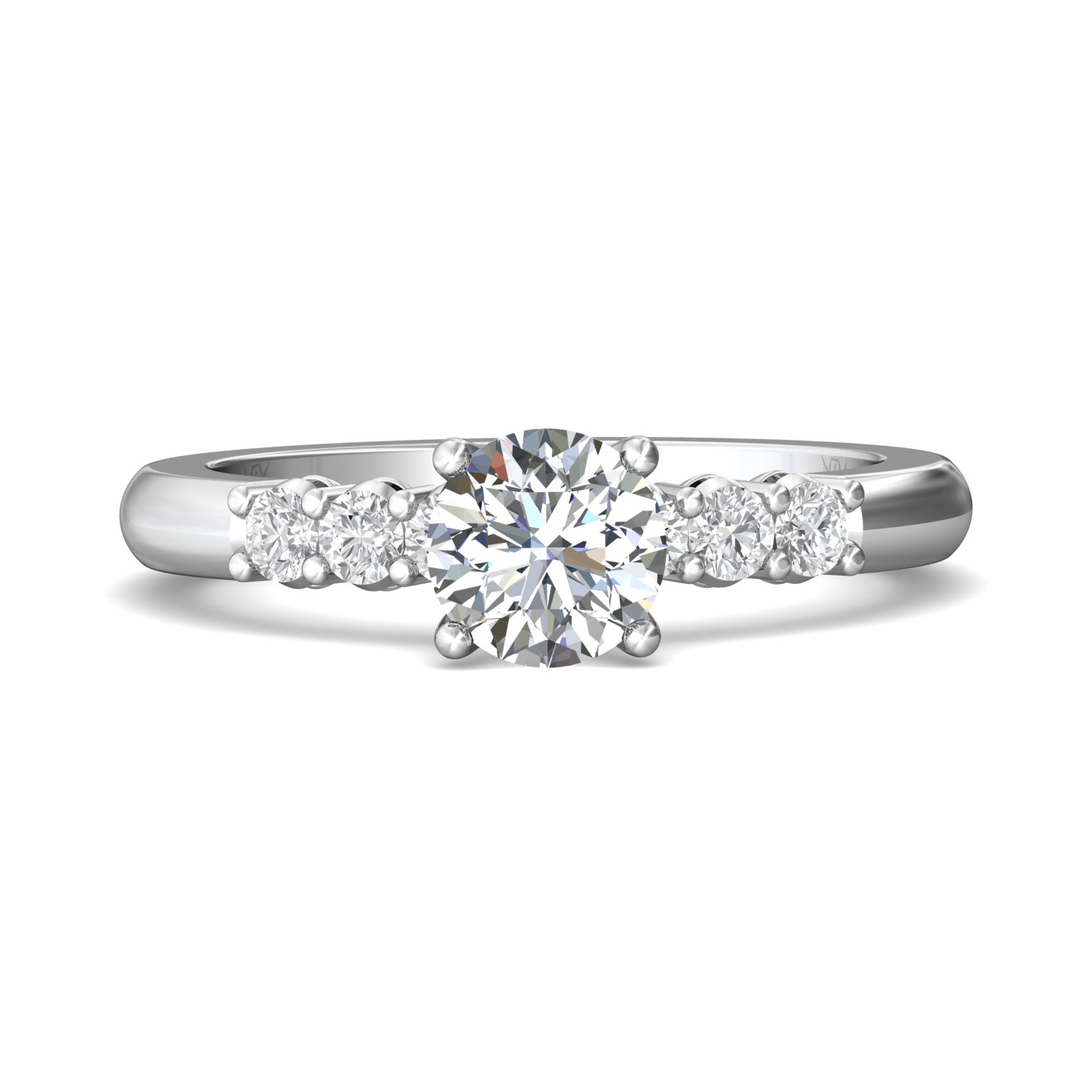 18k yellow gold round diamond engagement ring