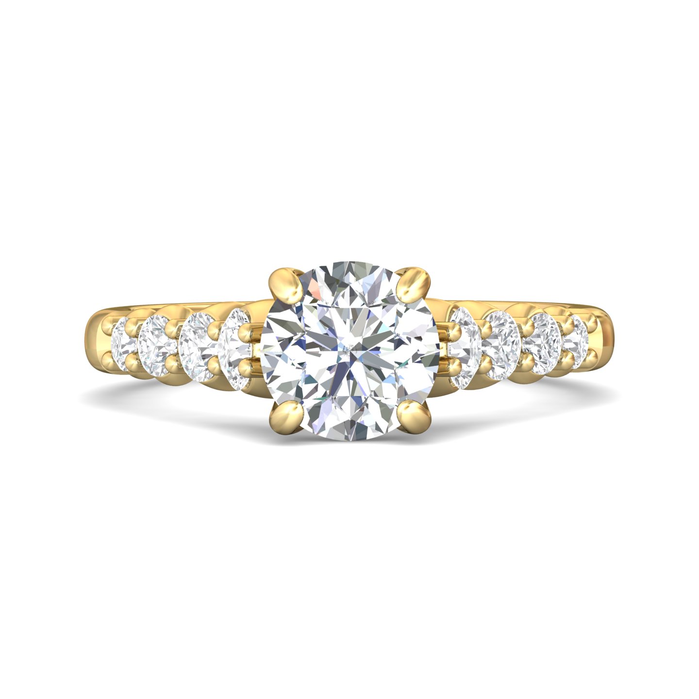 14k white gold round diamond engagement ring