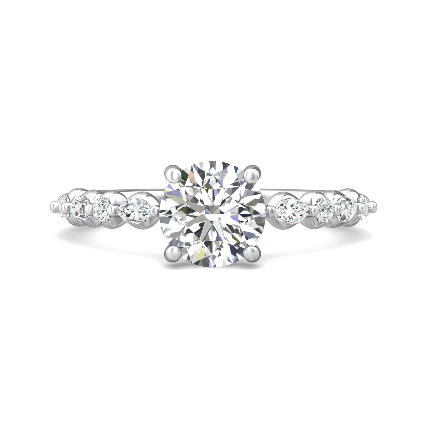 14k rose gold oval diamond engagement ring