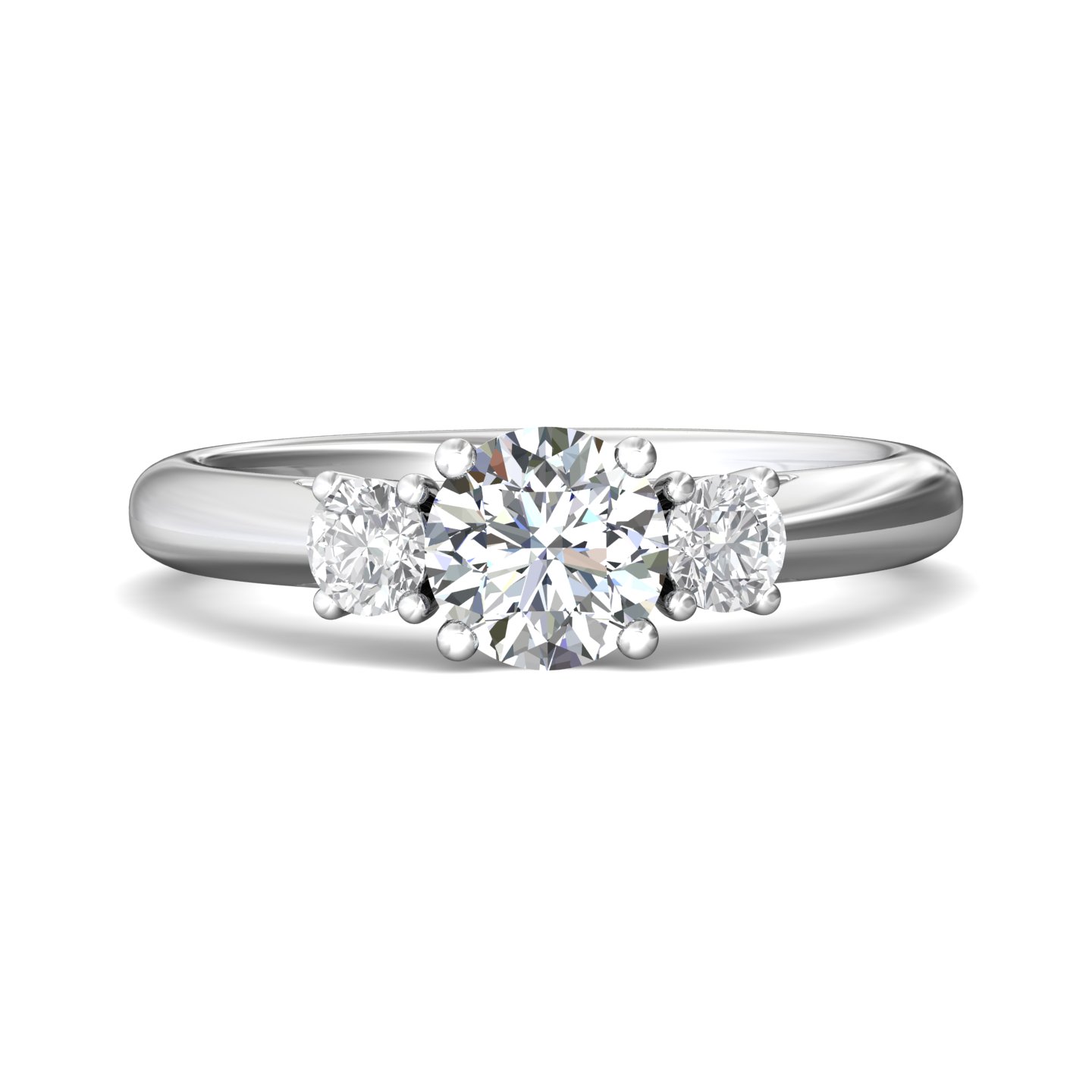  Platinum Round Diamond Engagement Ring