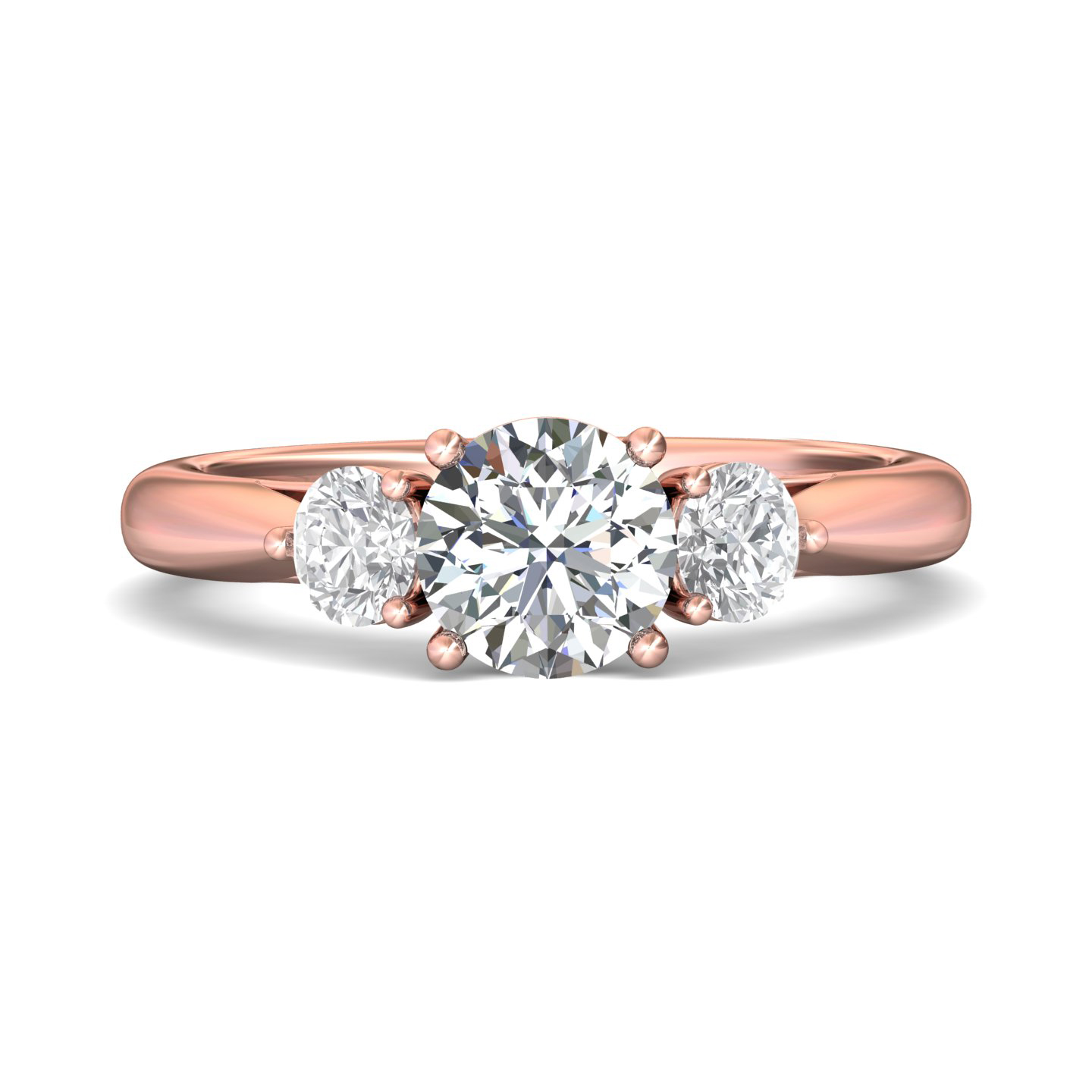 14k white gold round diamond engagement ring