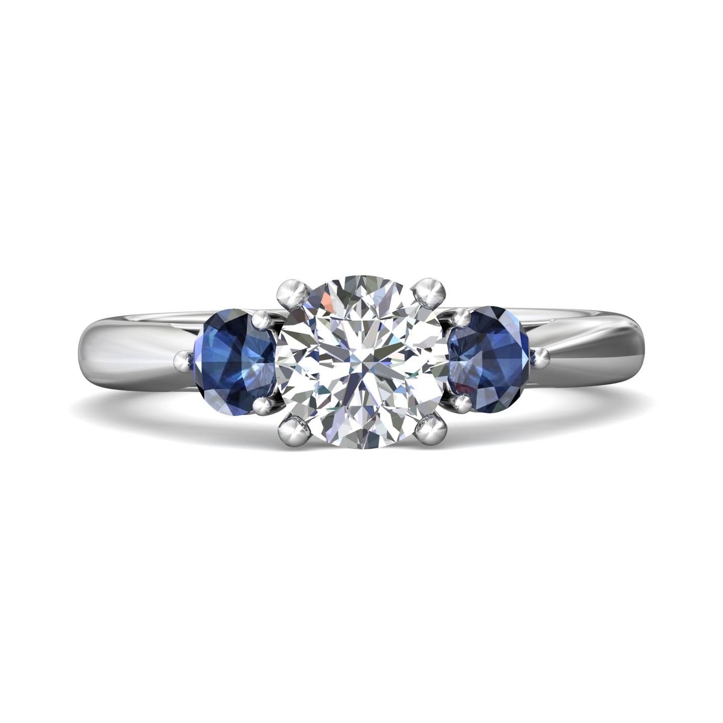 14k rose gold round diamond engagement ring