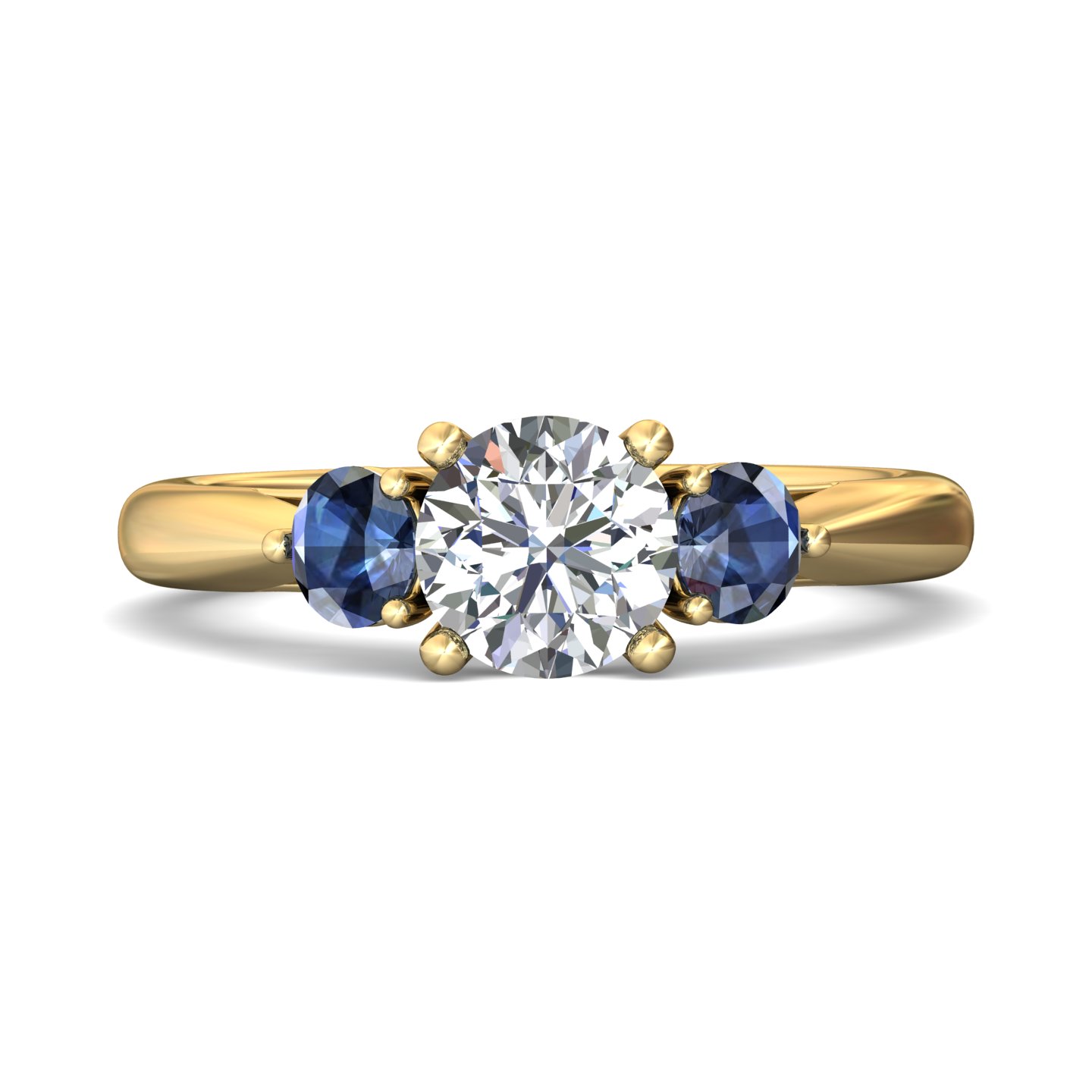 14k rose gold round diamond engagement ring