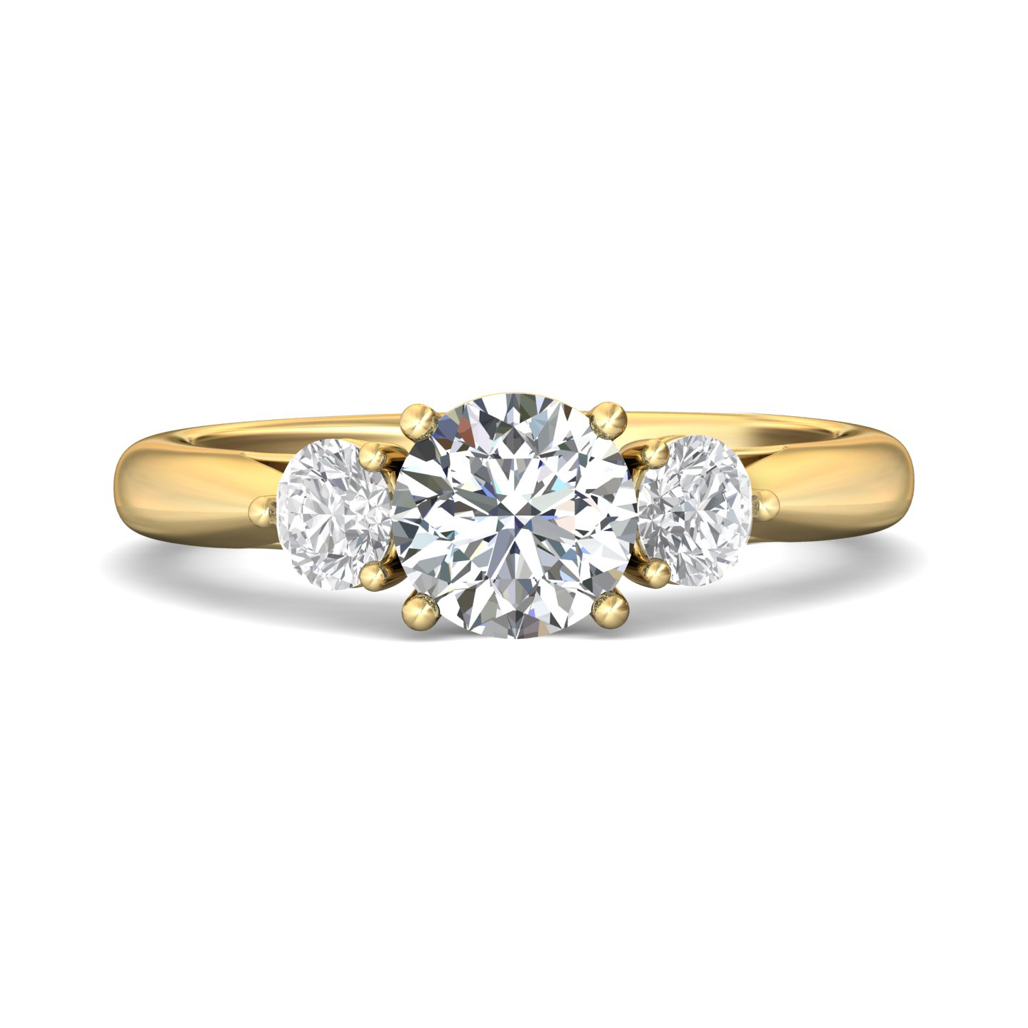14k white gold round diamond engagement ring