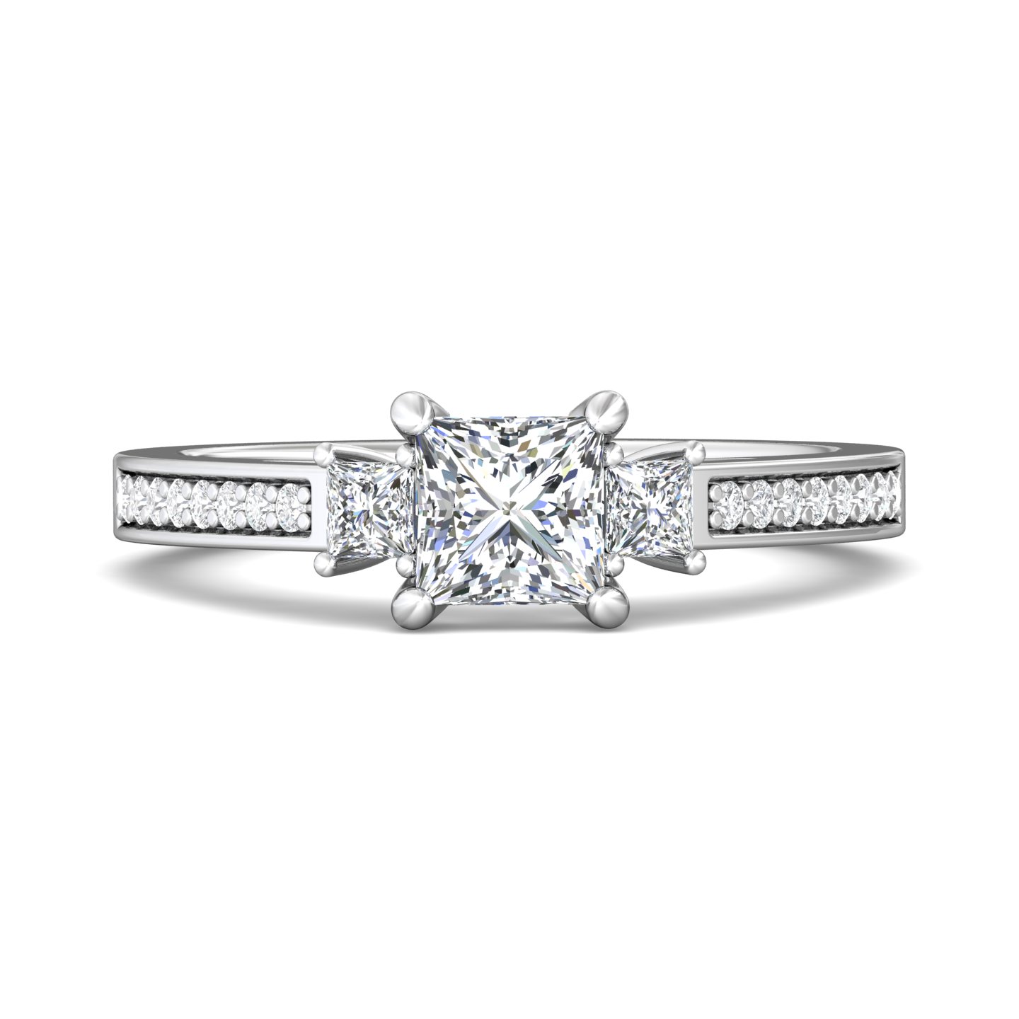 14k rose gold princess diamond engagement ring