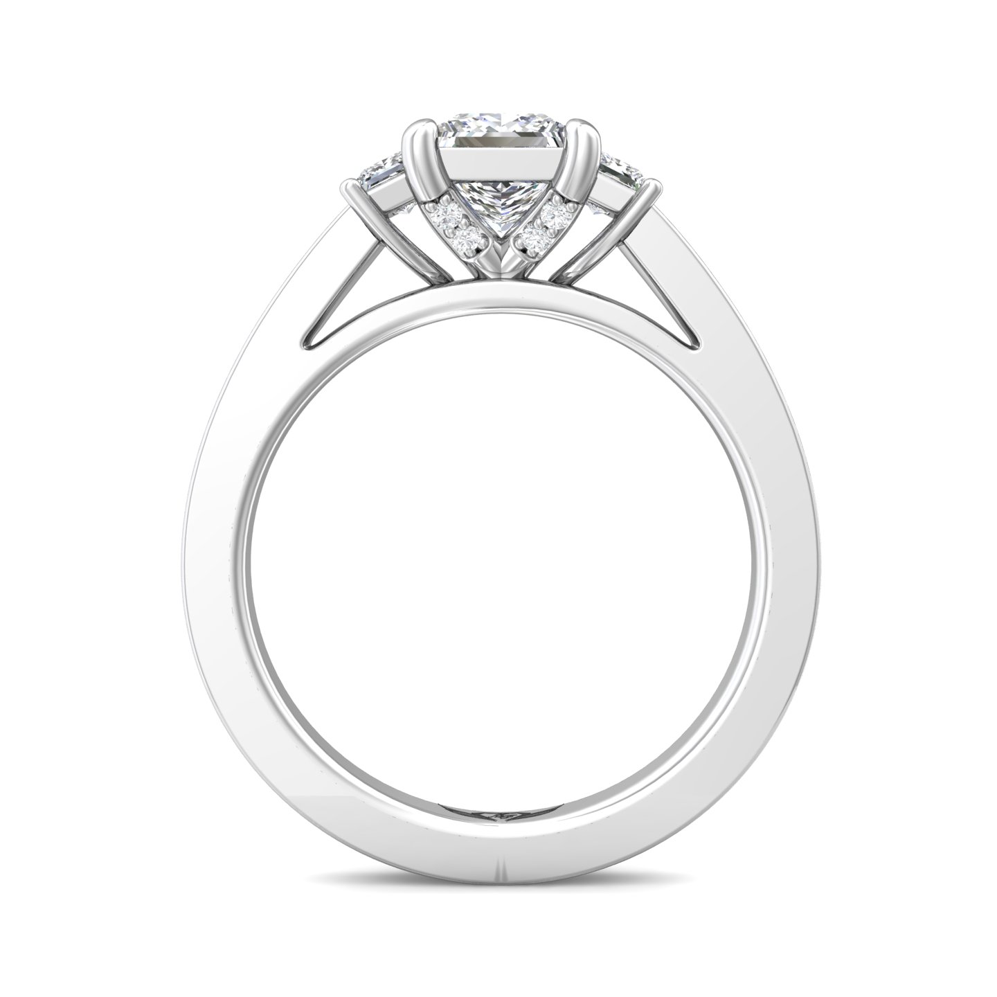 14K White Gold Princess Diamond Engagement Ring