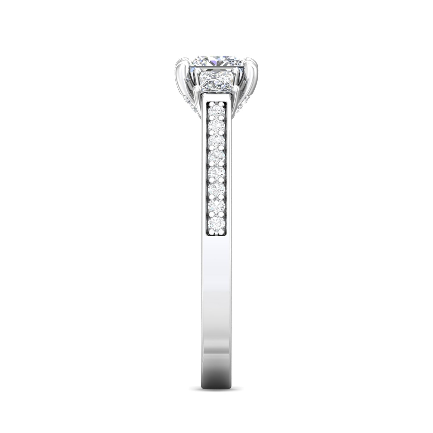 14K White Gold Princess Diamond Engagement Ring