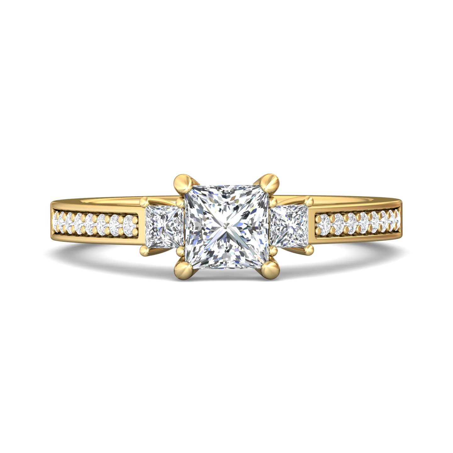 14k rose gold princess diamond engagement ring