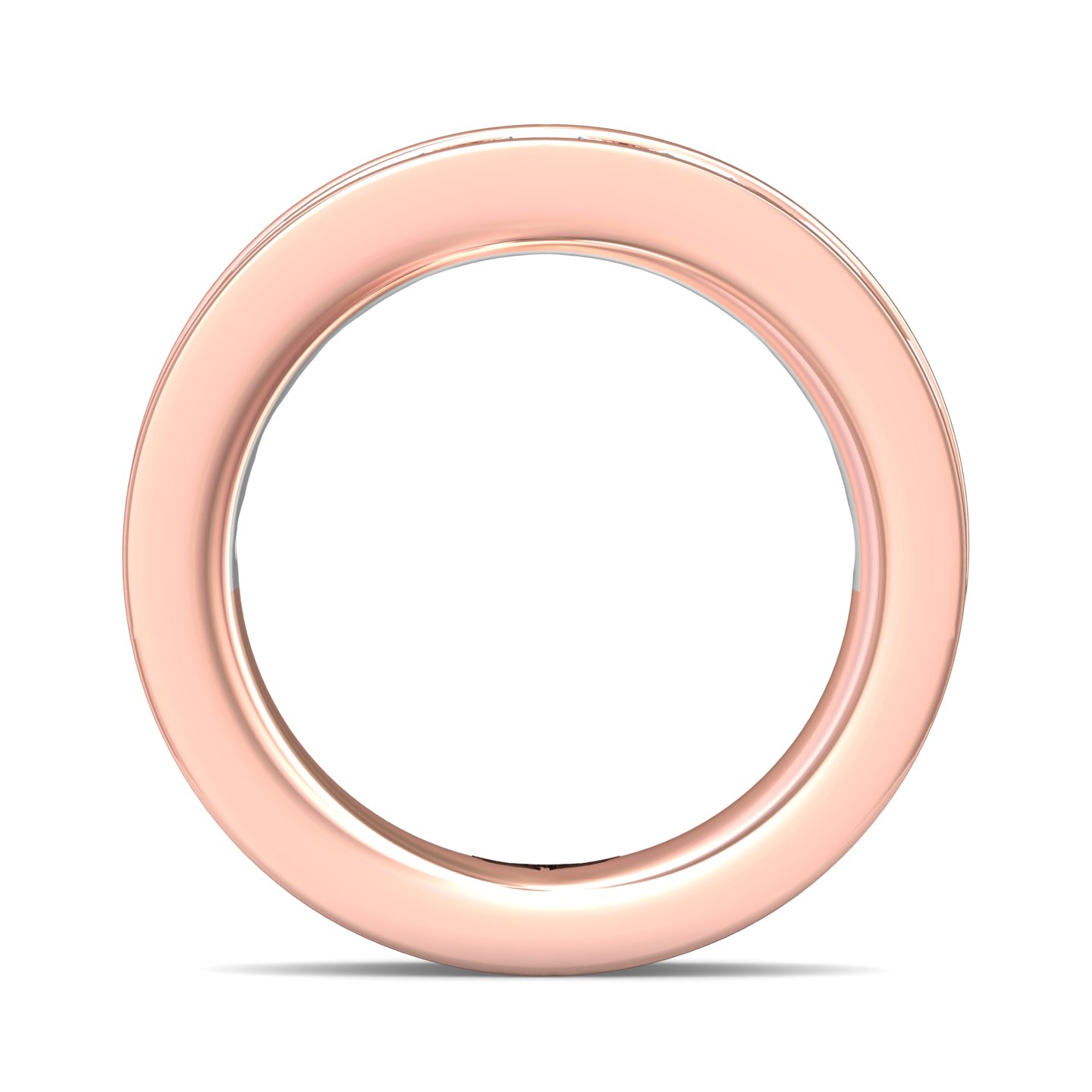 14K Rose Gold and Platinum Wedding Band