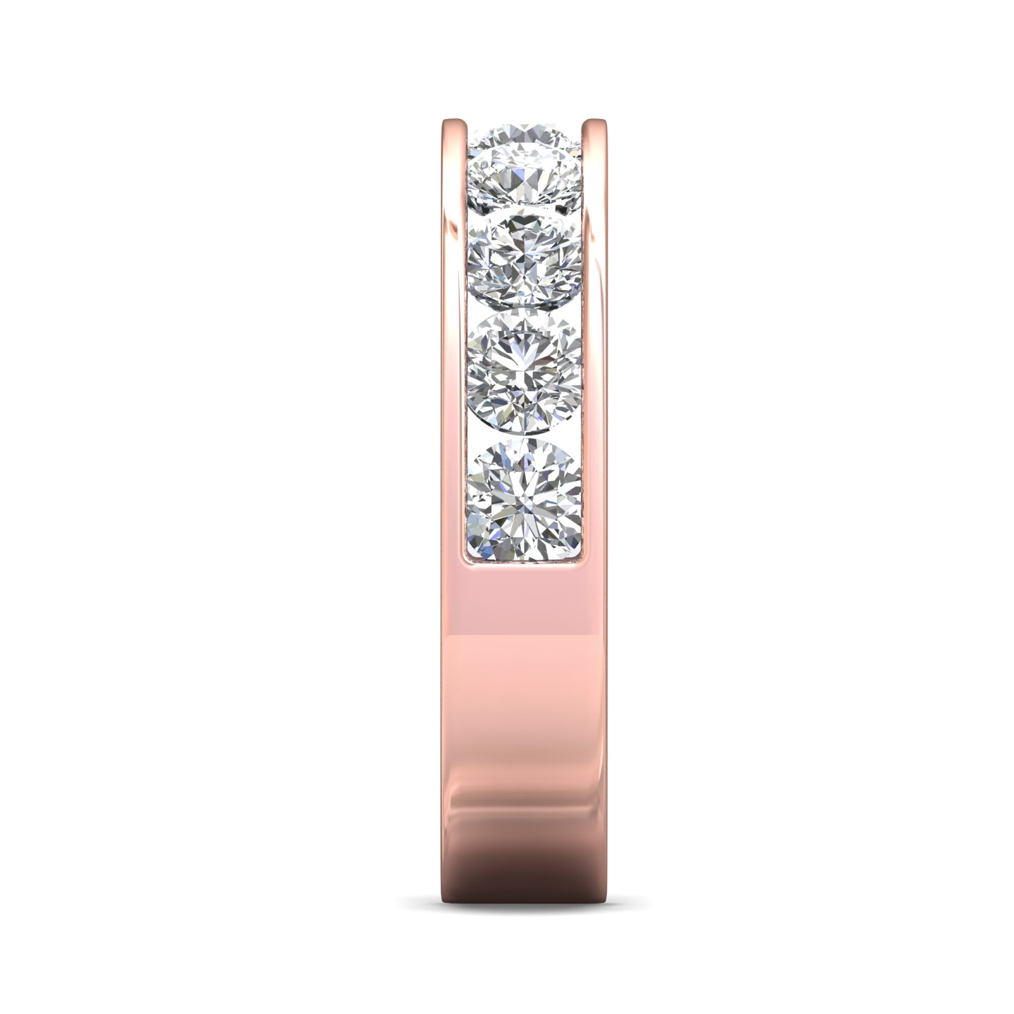 14K Rose Gold and Platinum Wedding Band