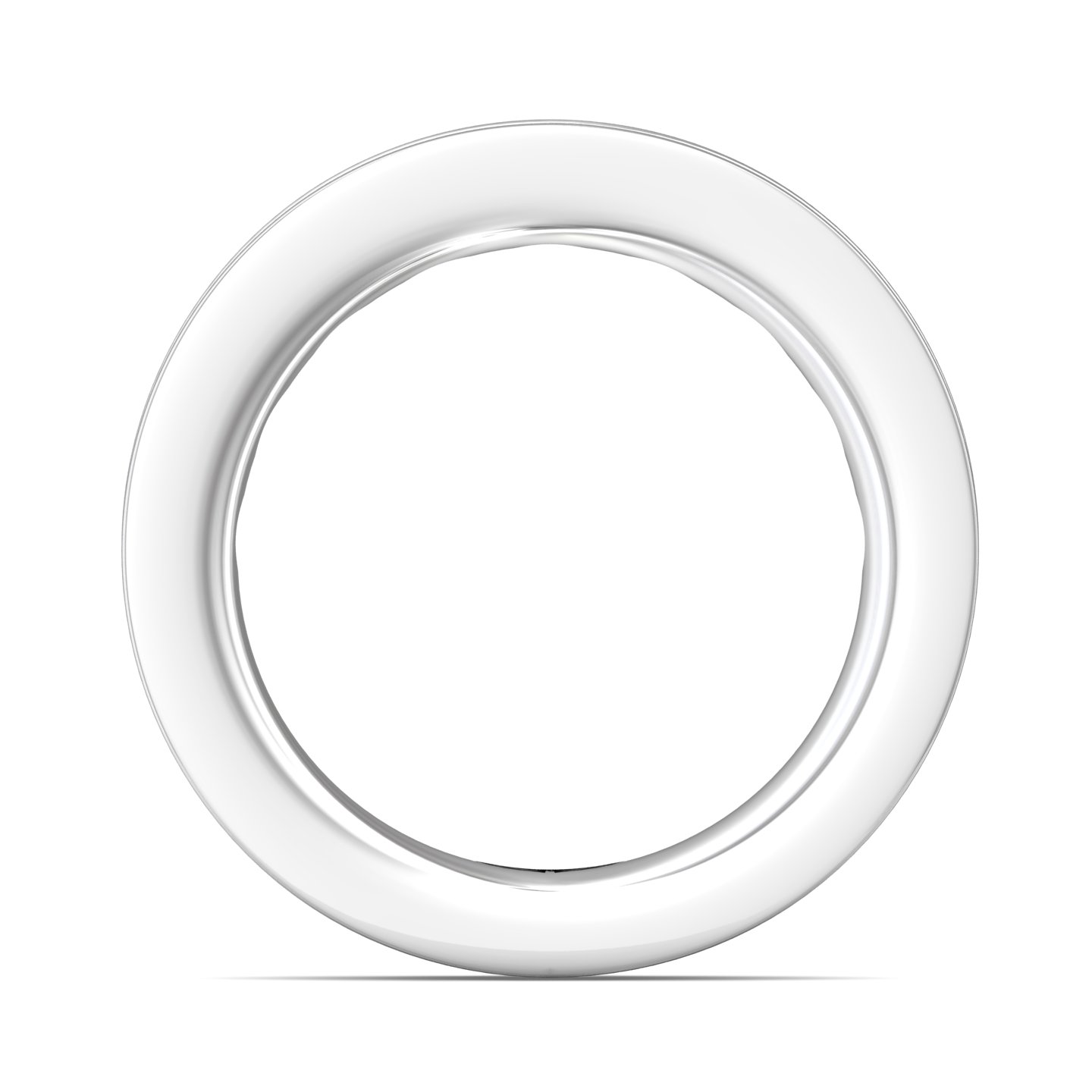 14K White Gold Wedding Band