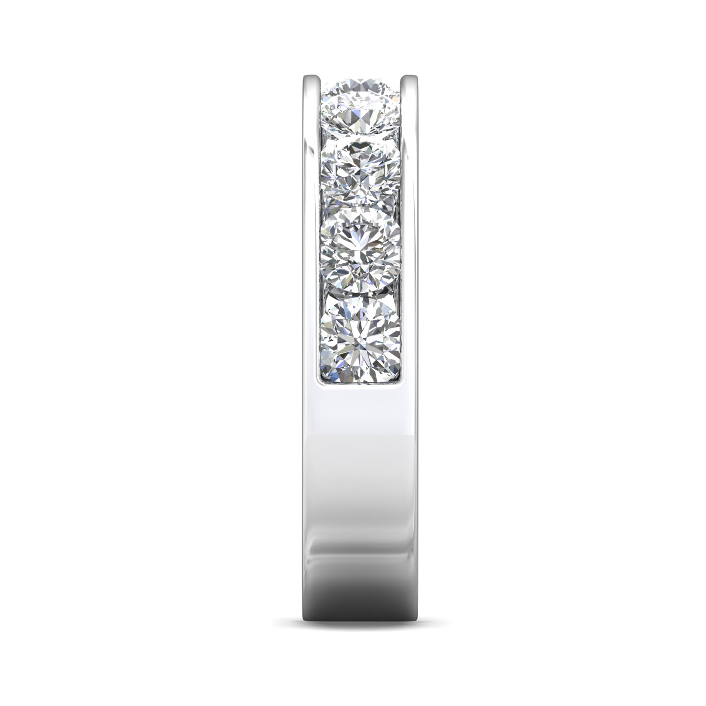 14K White Gold Wedding Band