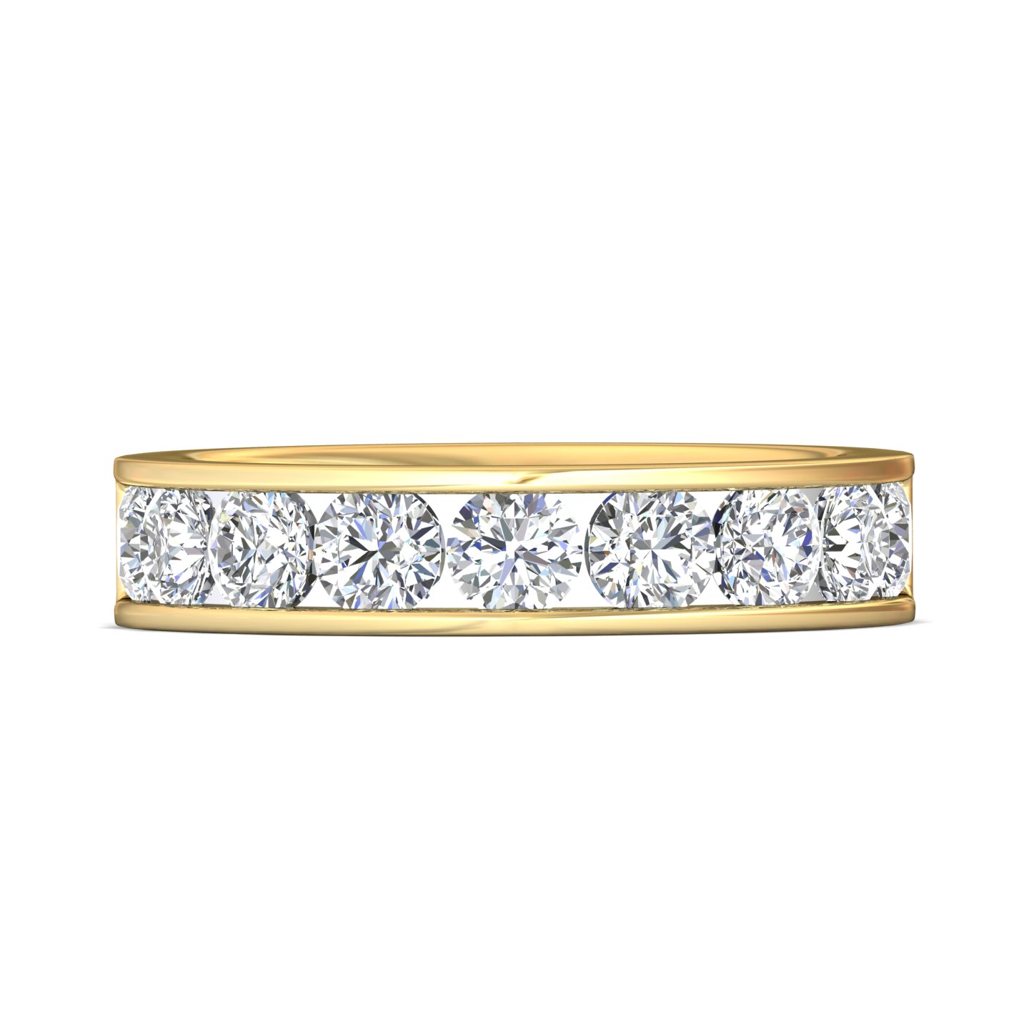 18K Yellow Gold and Platinum Wedding Band