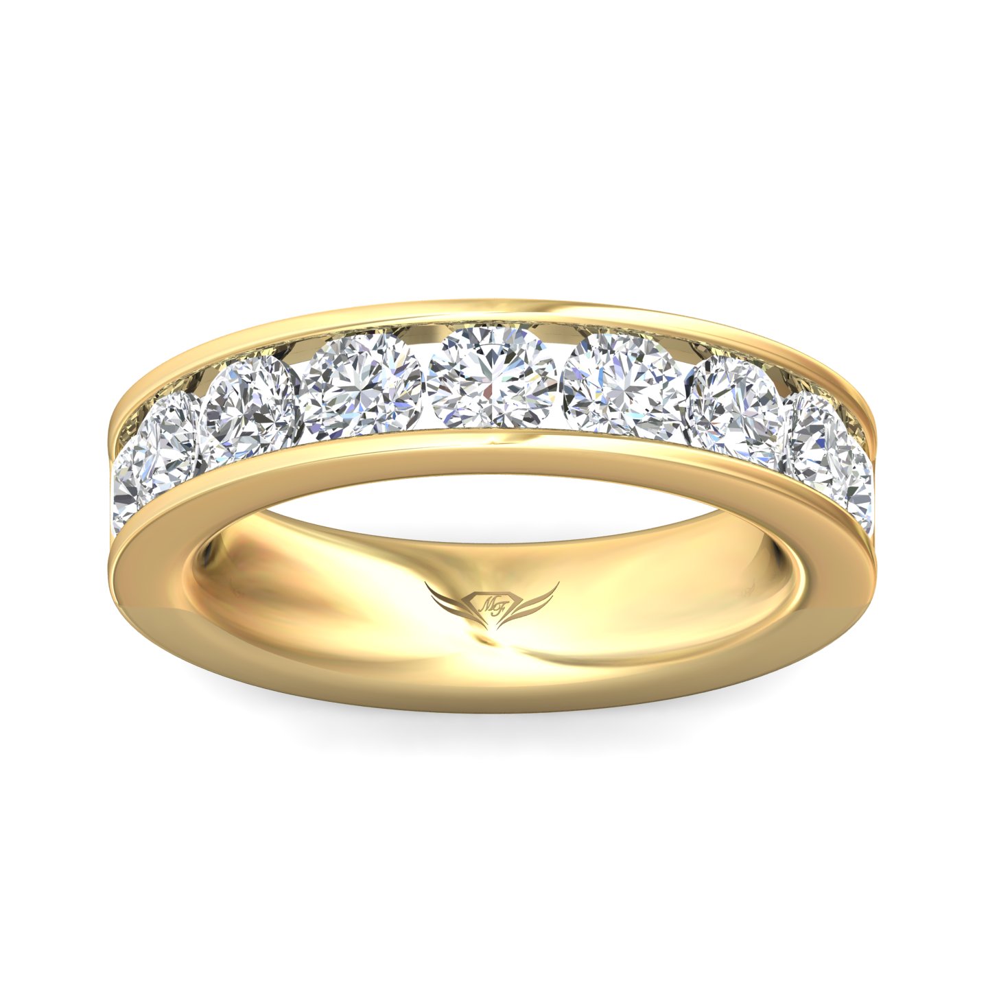 14K Yellow Gold and Platinum Wedding Band