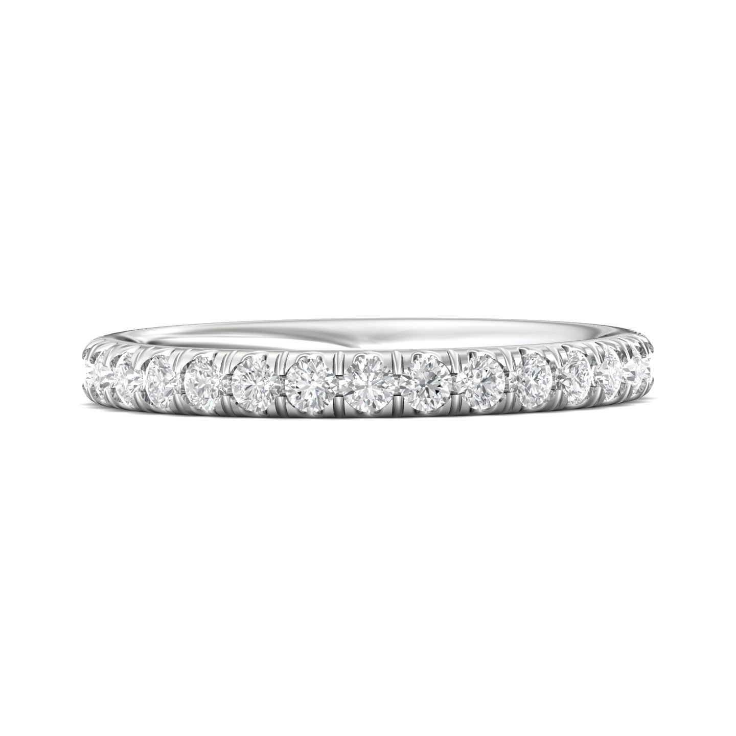 18K White Gold Wedding Band