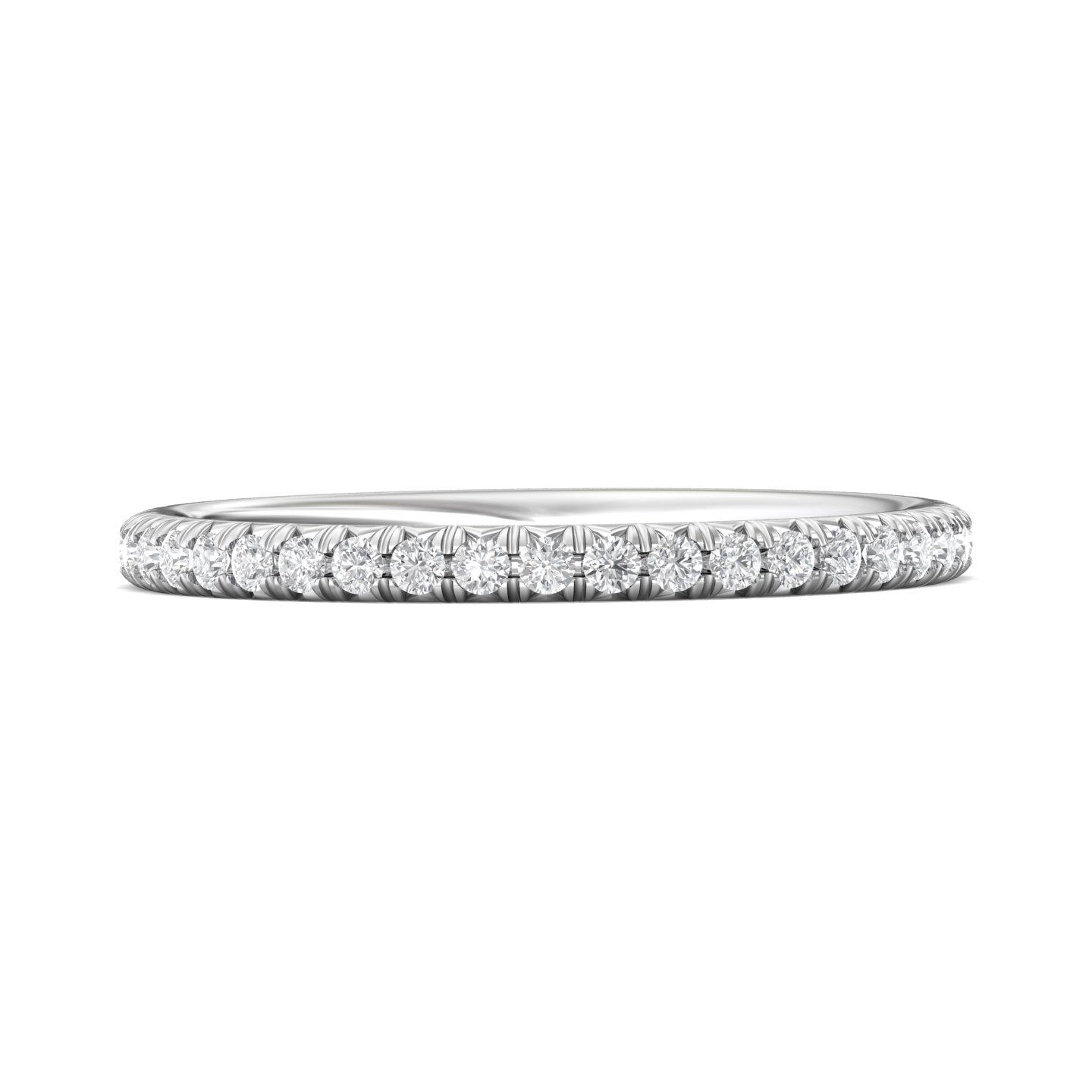 18K White Gold Wedding Band