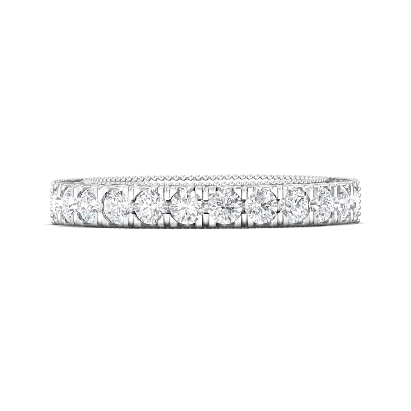 18K White Gold Wedding Band