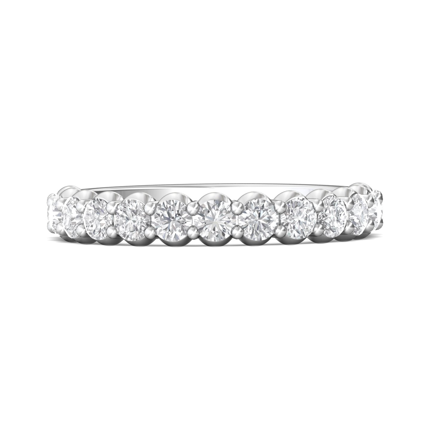 18K White Gold Wedding Band