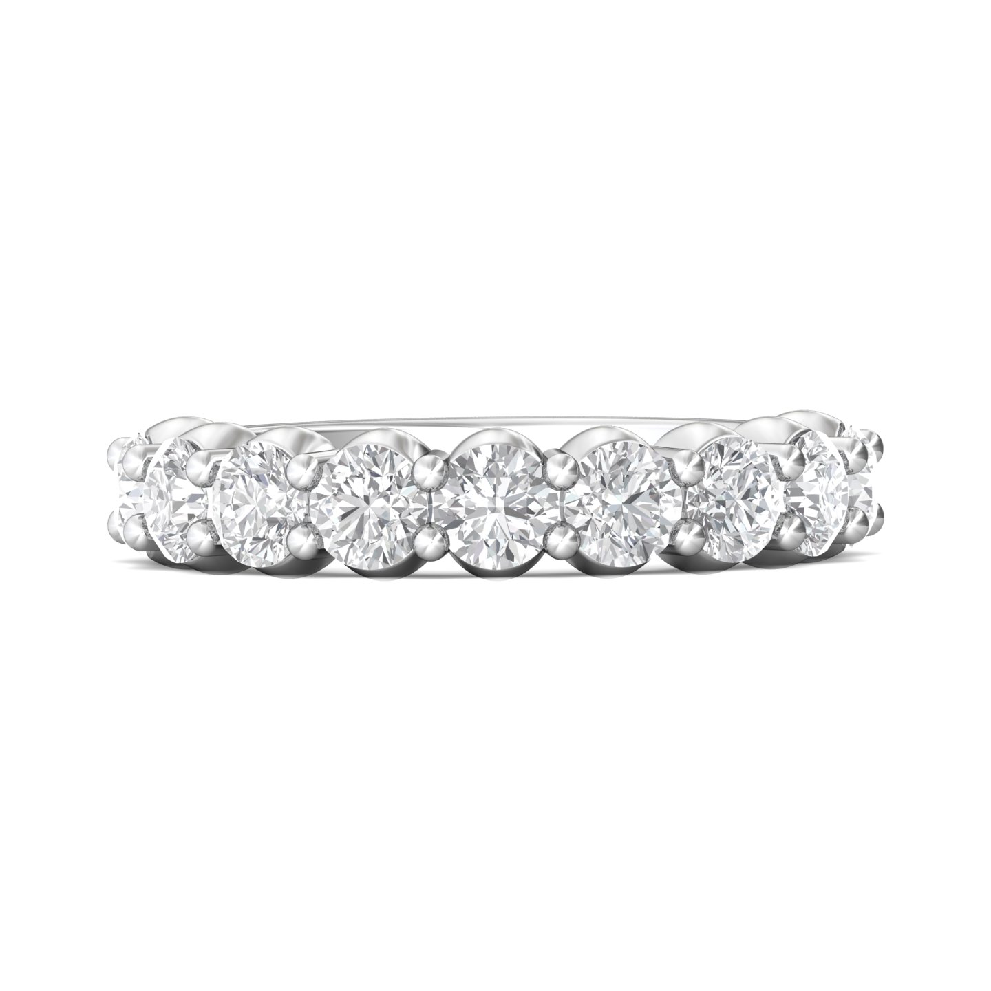 18K White Gold Wedding Band