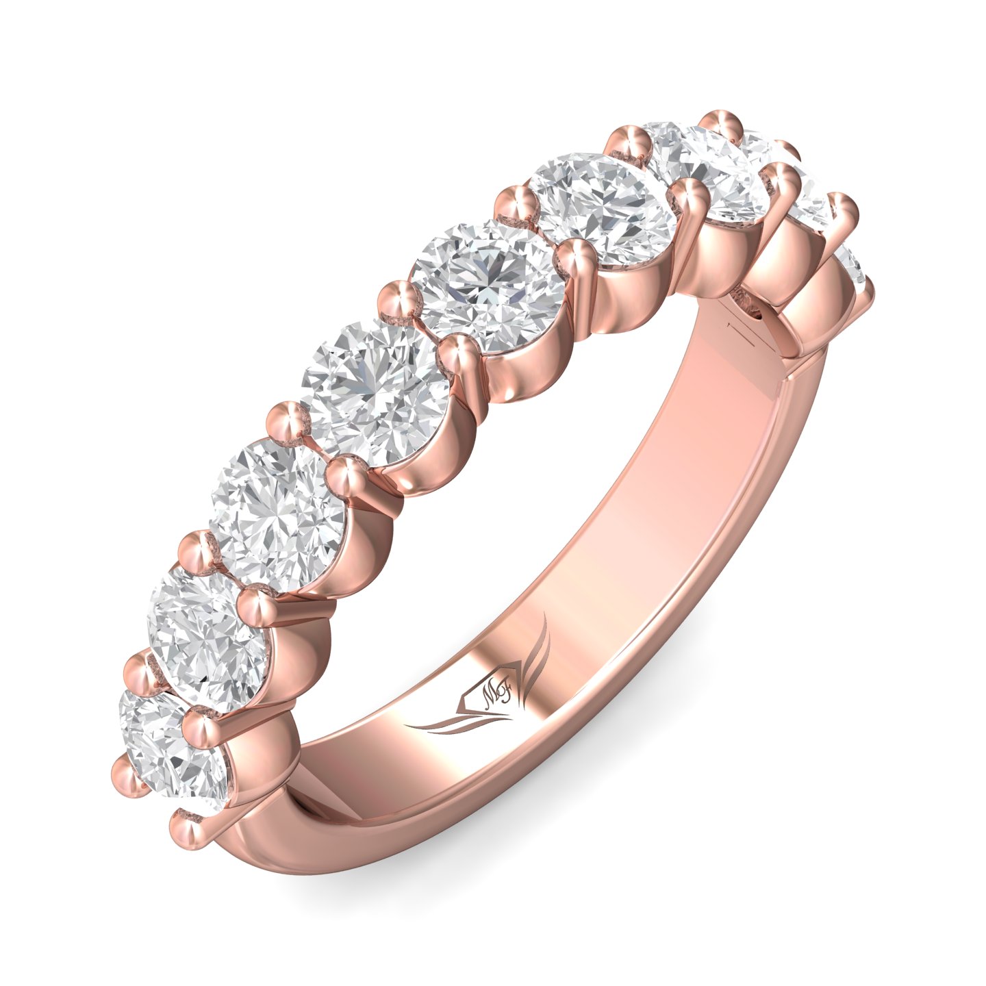 18K Rose Gold Wedding Band