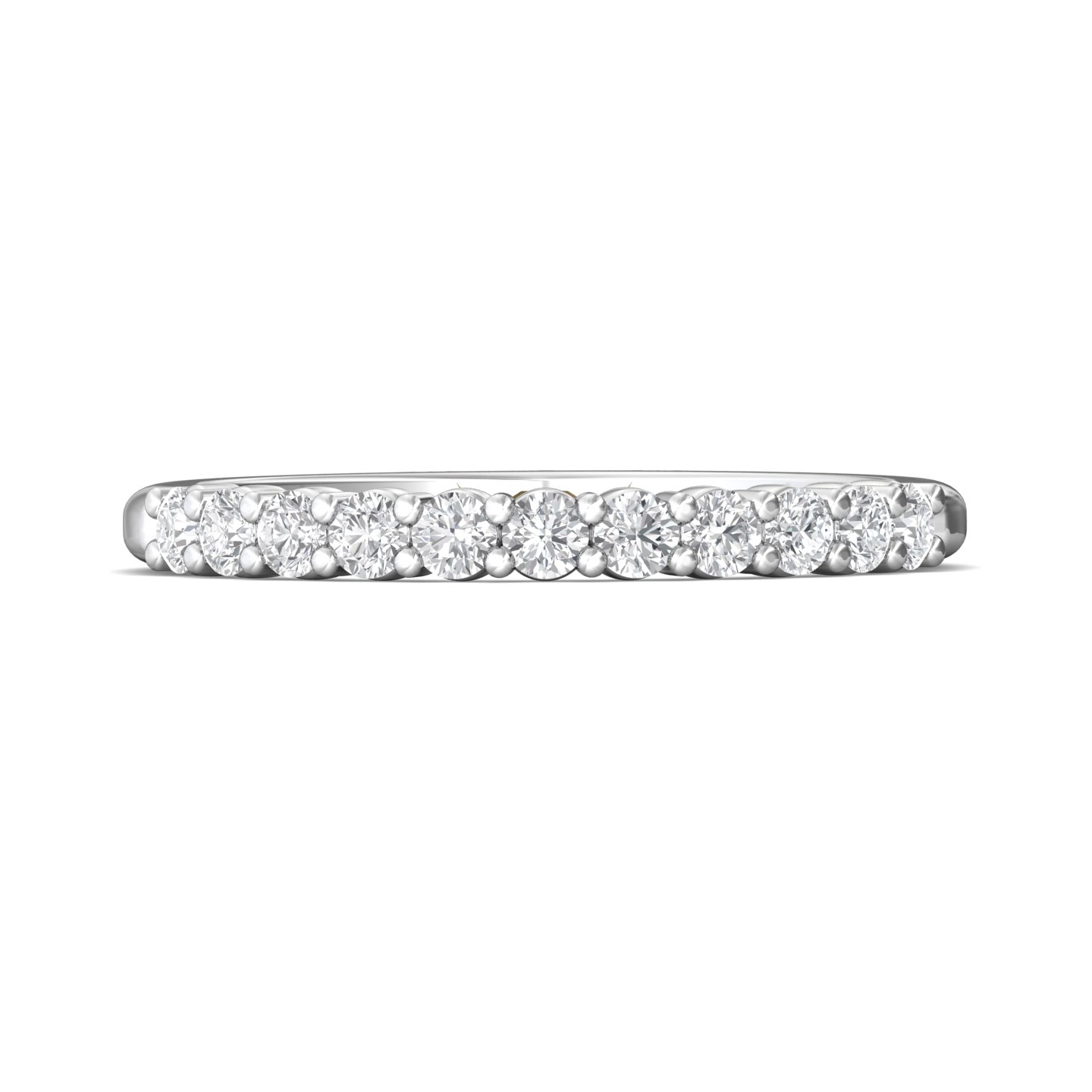 18K White Gold Wedding Band