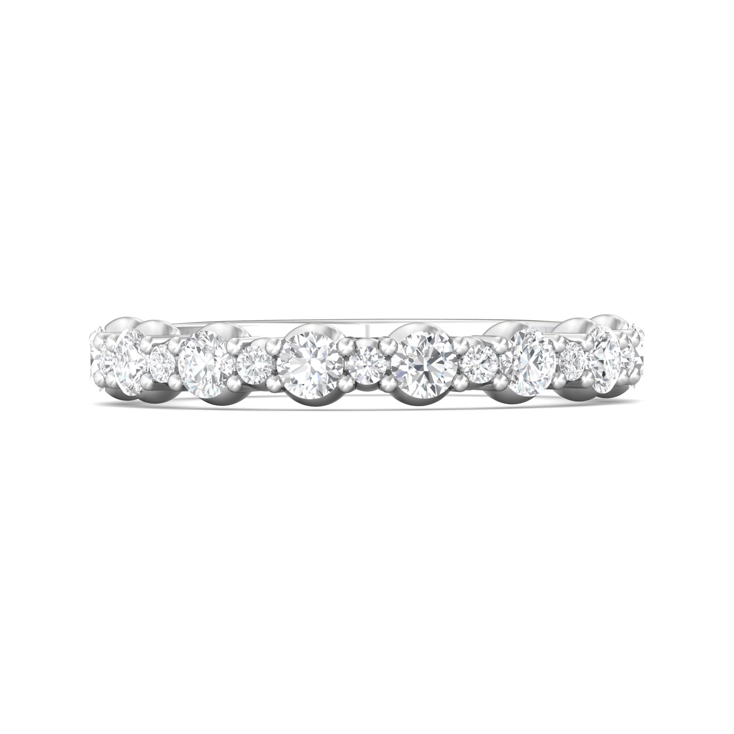 18K White Gold Wedding Band
