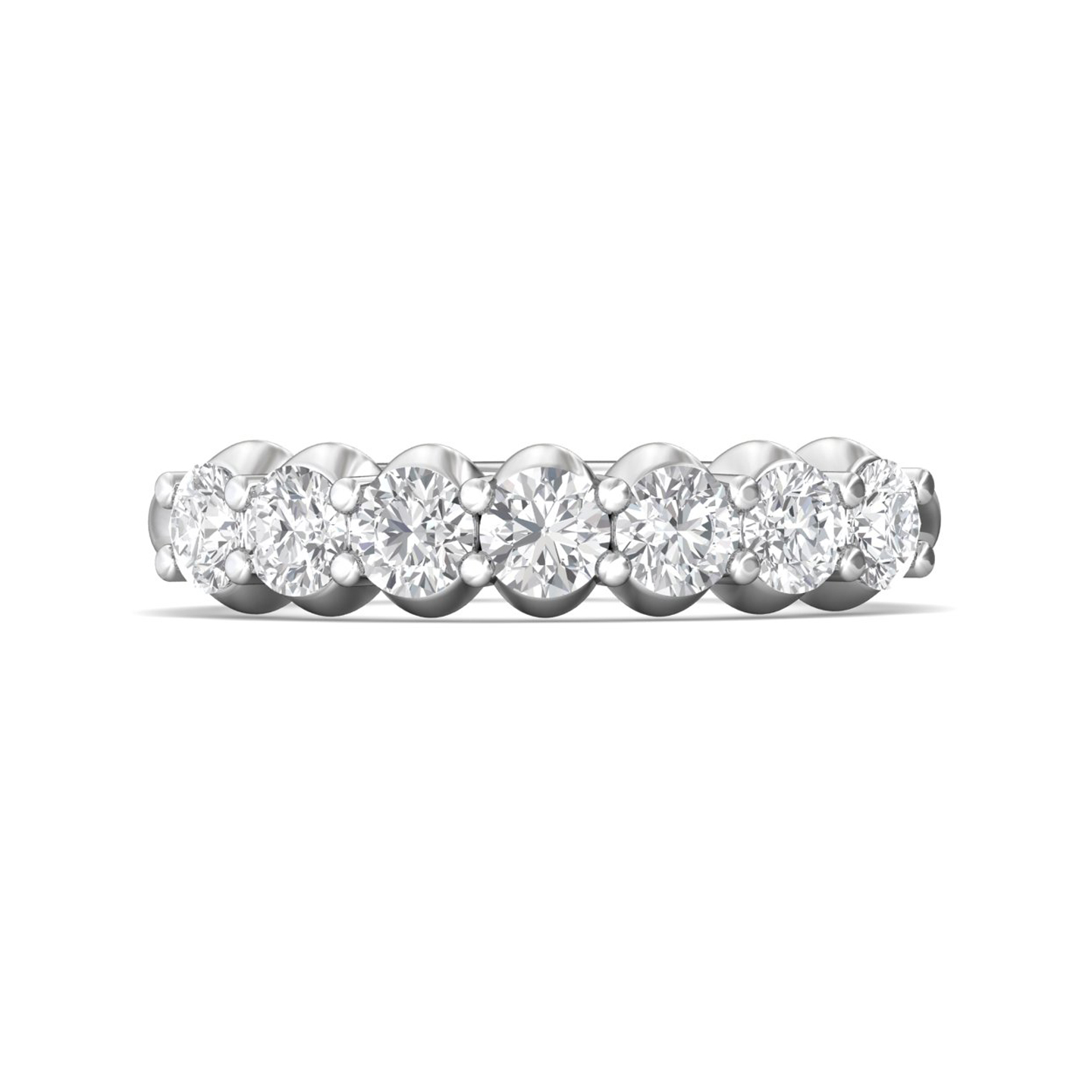 18K White Gold Wedding Band
