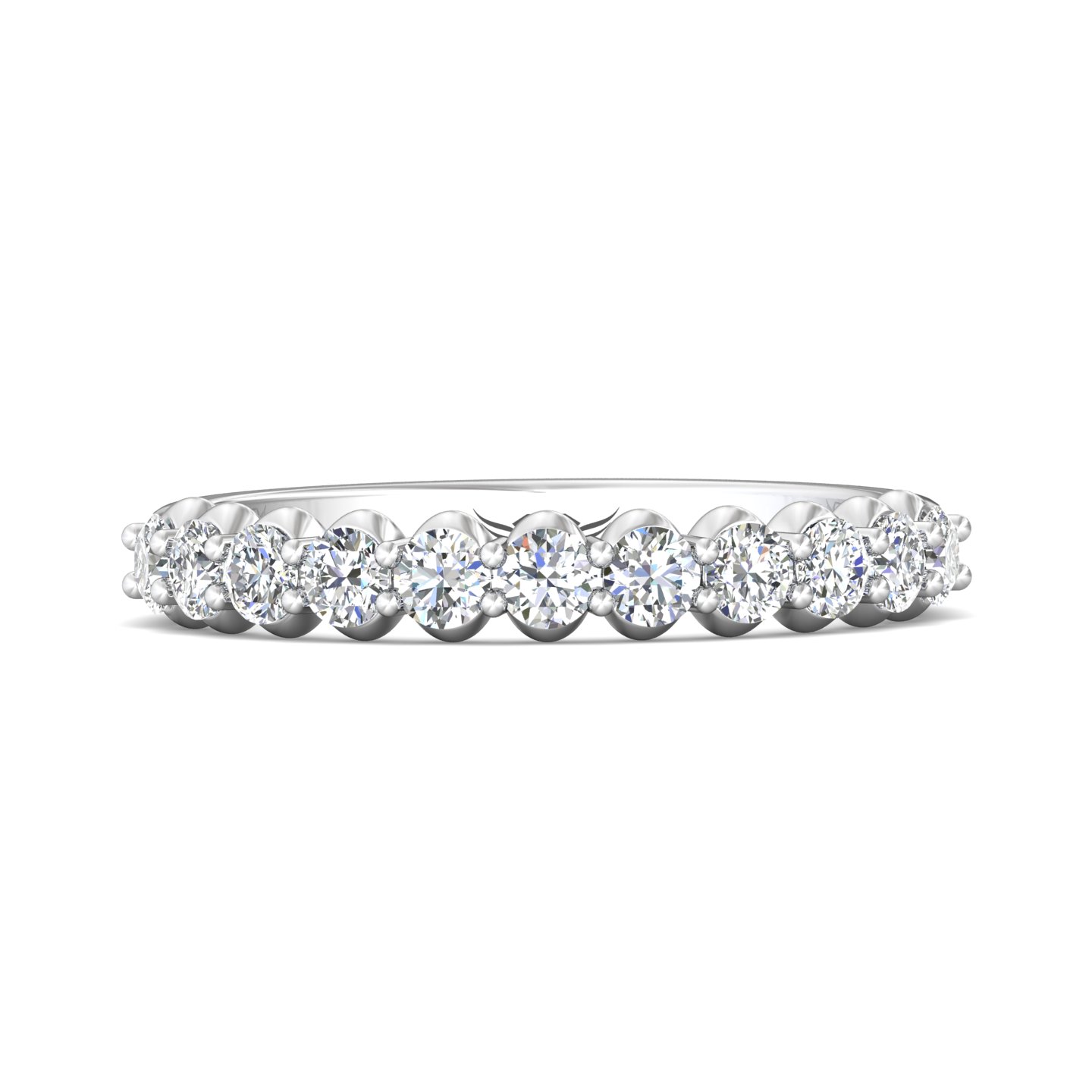 18K White Gold Wedding Band