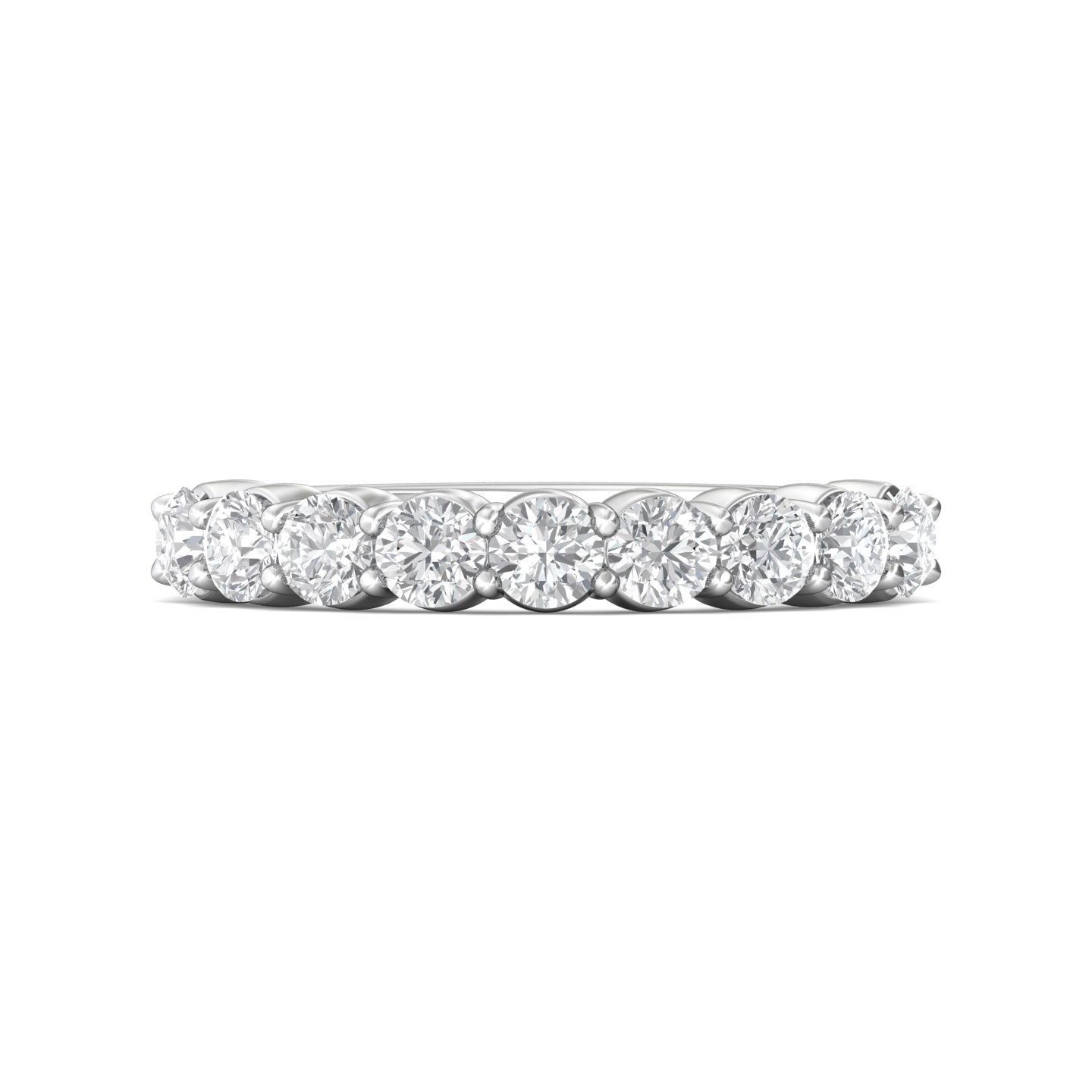 18K White Gold Wedding Band