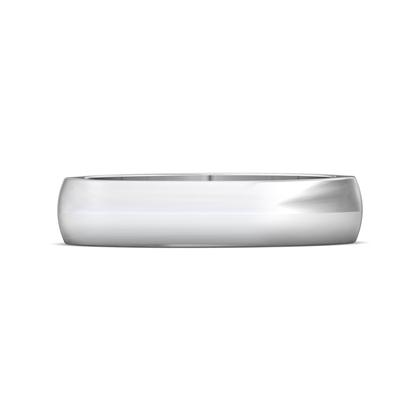 14K White Gold Mens Band