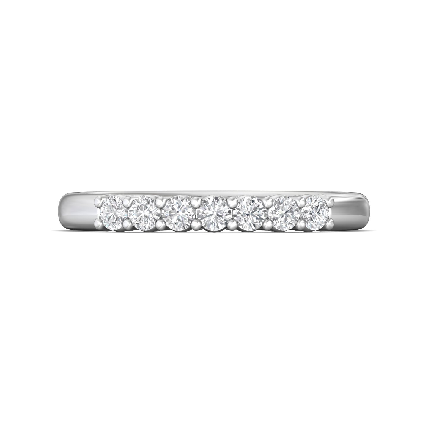 18K White Gold Wedding Band