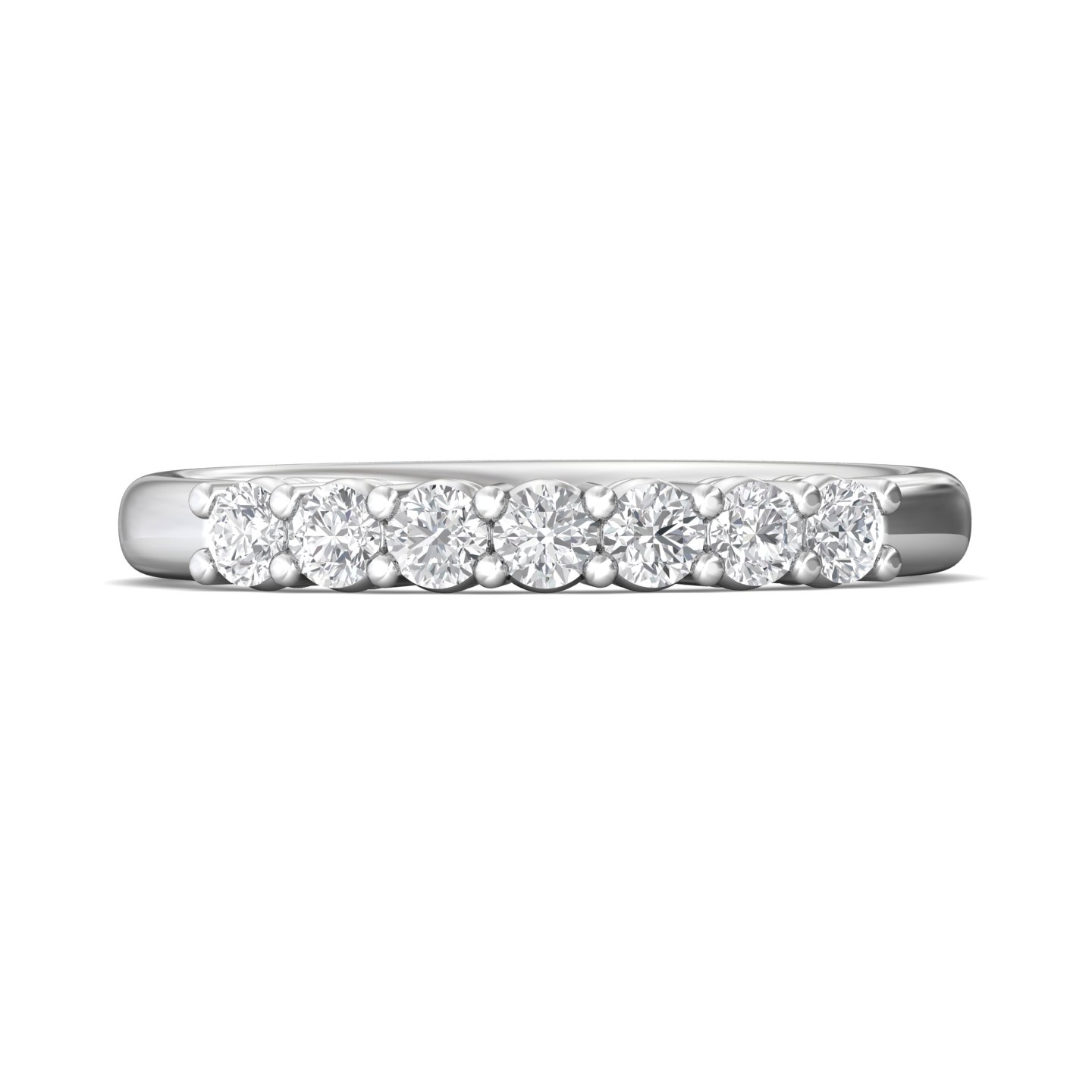 18K White Gold Wedding Band