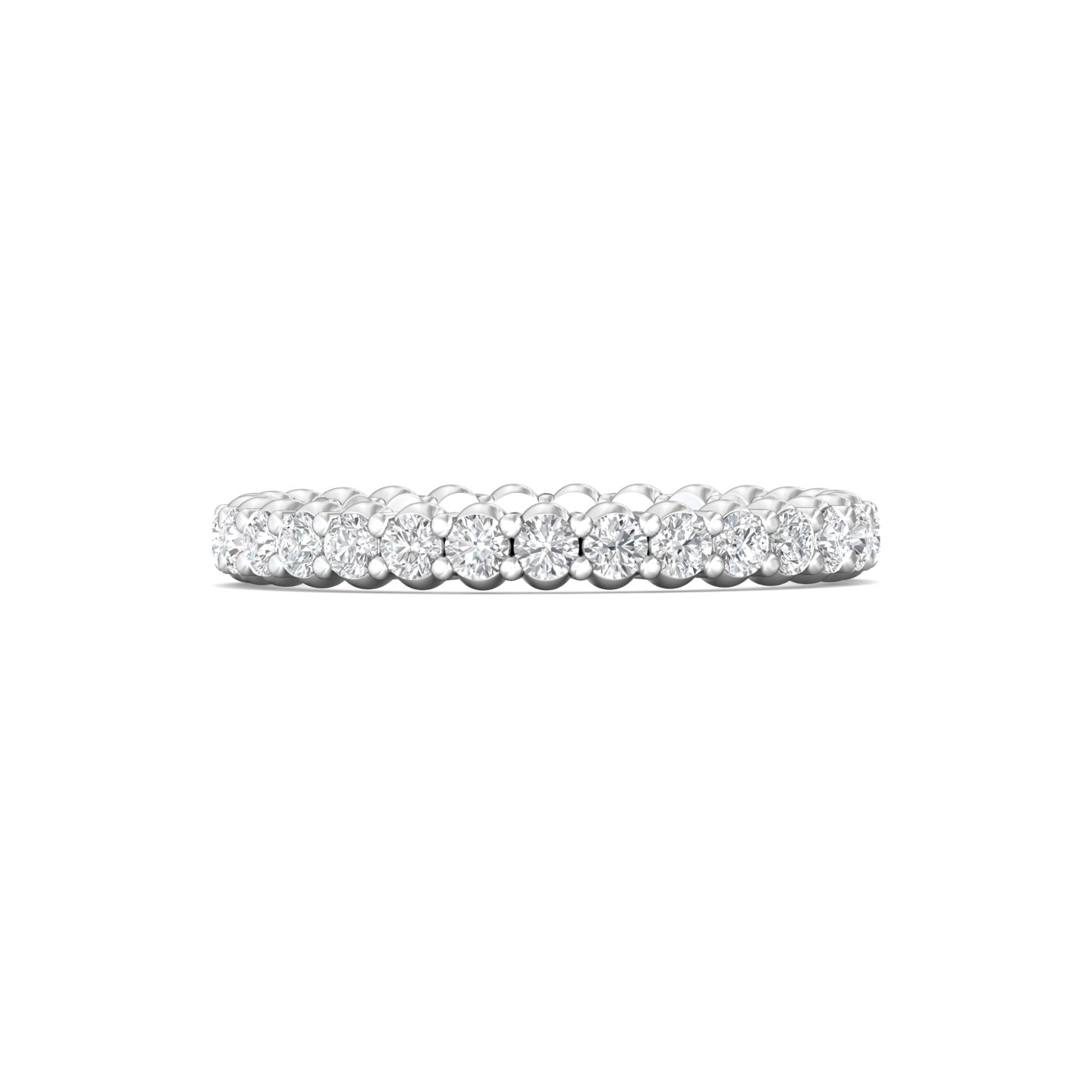 18K White Gold Wedding Band
