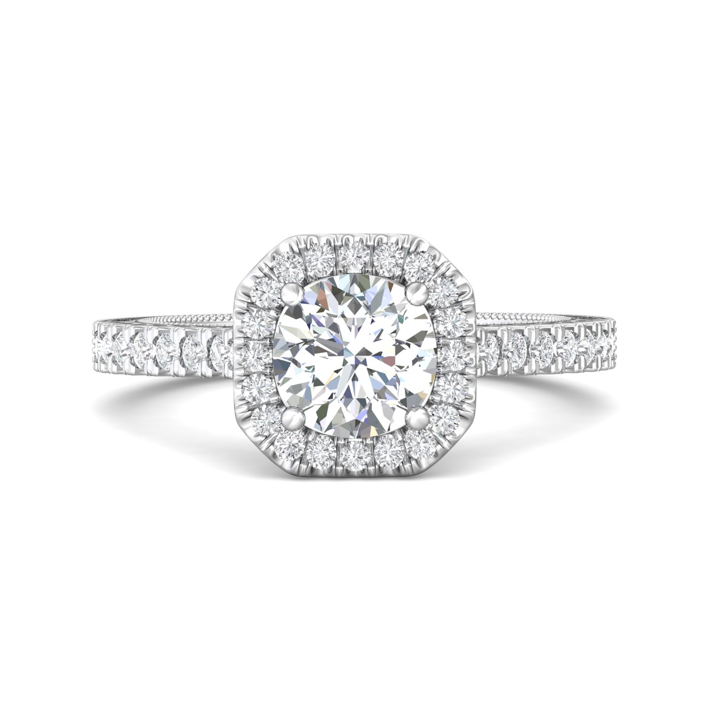 14k yellow gold asscher cut diamond engagement ring