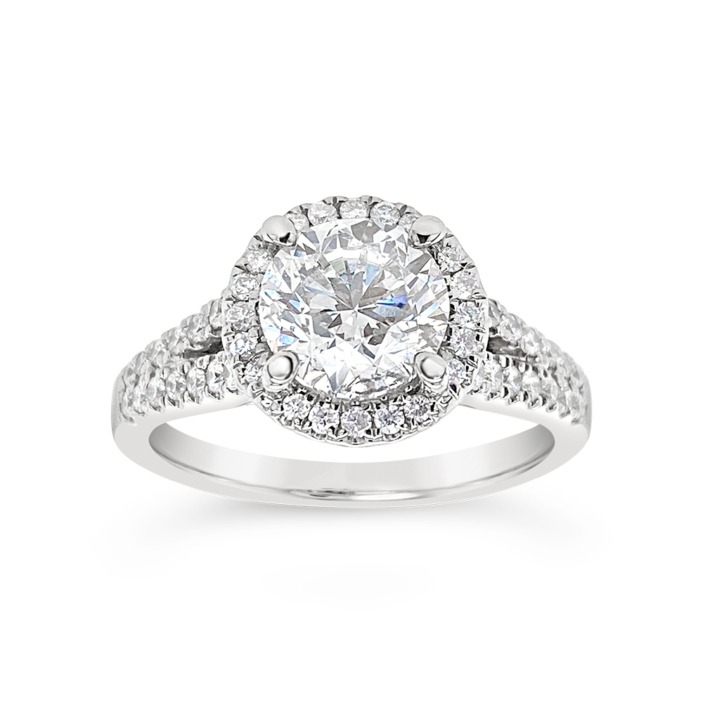Yes By Martin Binder Diamond Split Shank Engagement Ring Mounting (0.35 Ct. Tw.)