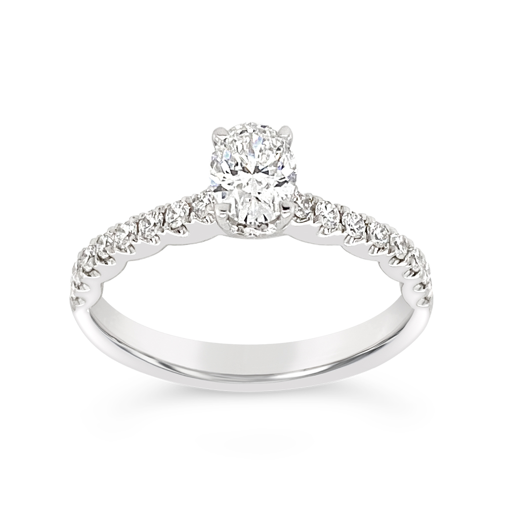 Yes By Martin Binder Oval Diamond Engagement Ring (0.76 Ct. Tw.)