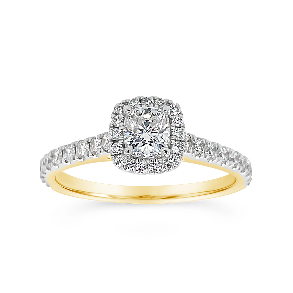 Yes By Martin Binder Cushion Diamond Engagement Ring (0.85 Ct. Tw.)